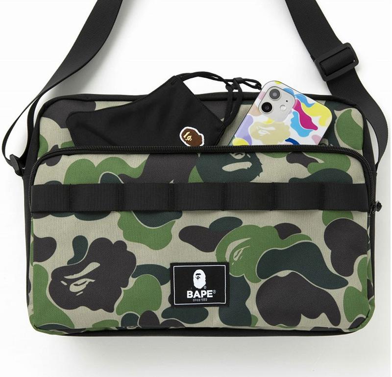 Bape ABC Camo Shoulder Bag + Bape Carabiner
