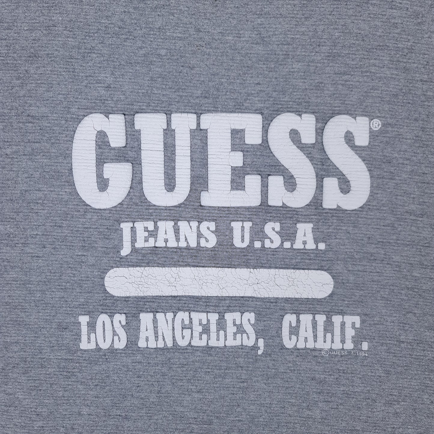 Vintage Guess Puff Print Tee - XL