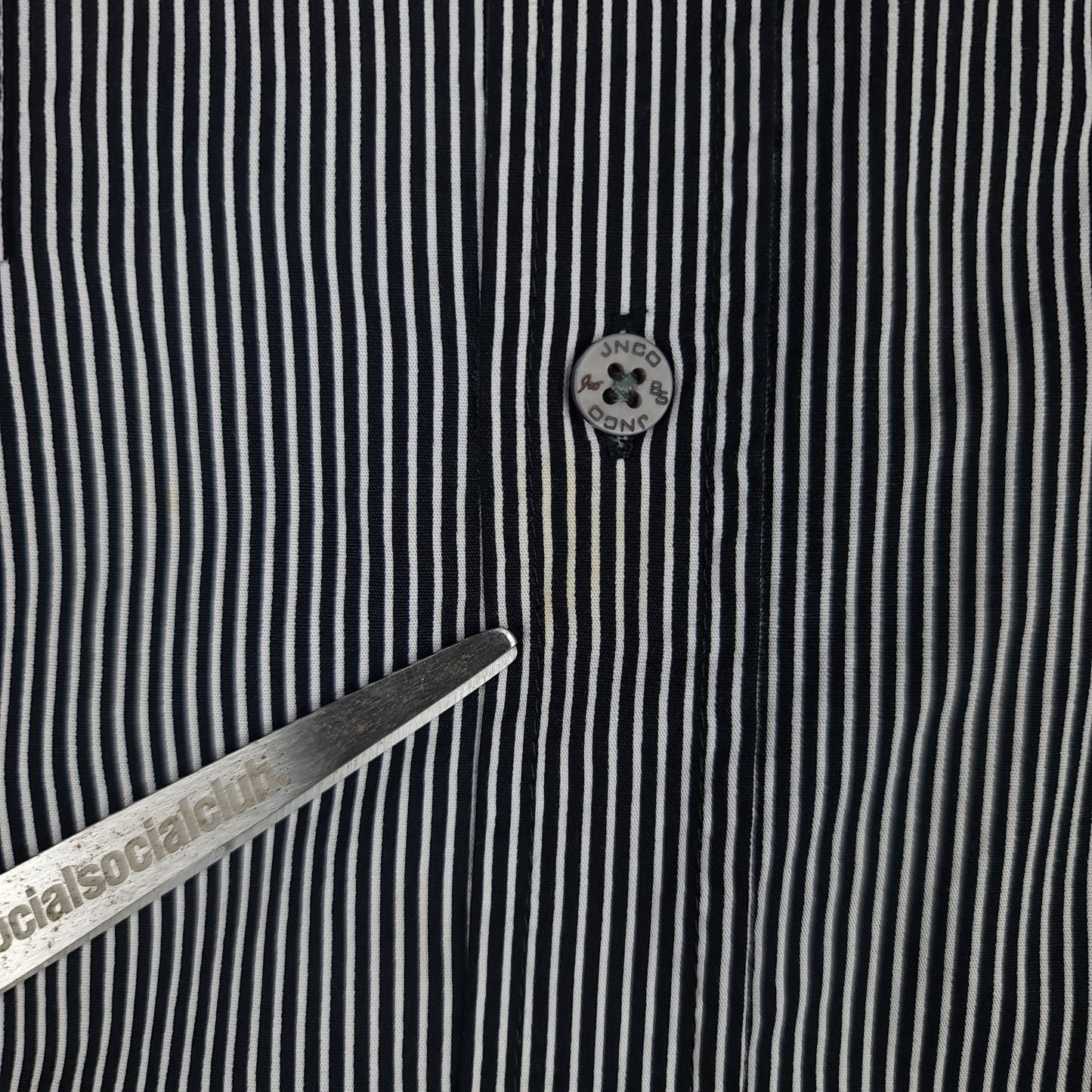 Vintage JNCO Striped Button Up Shirt - XL