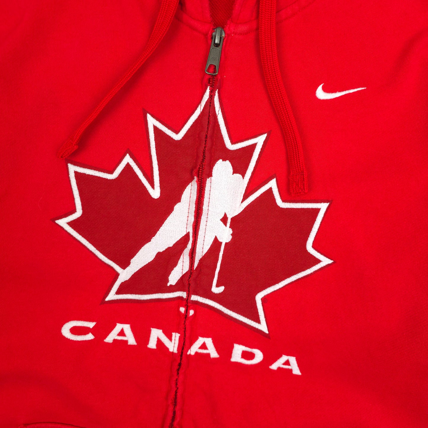 Vintage Nike Team Canada Full Zip Hoodie - L