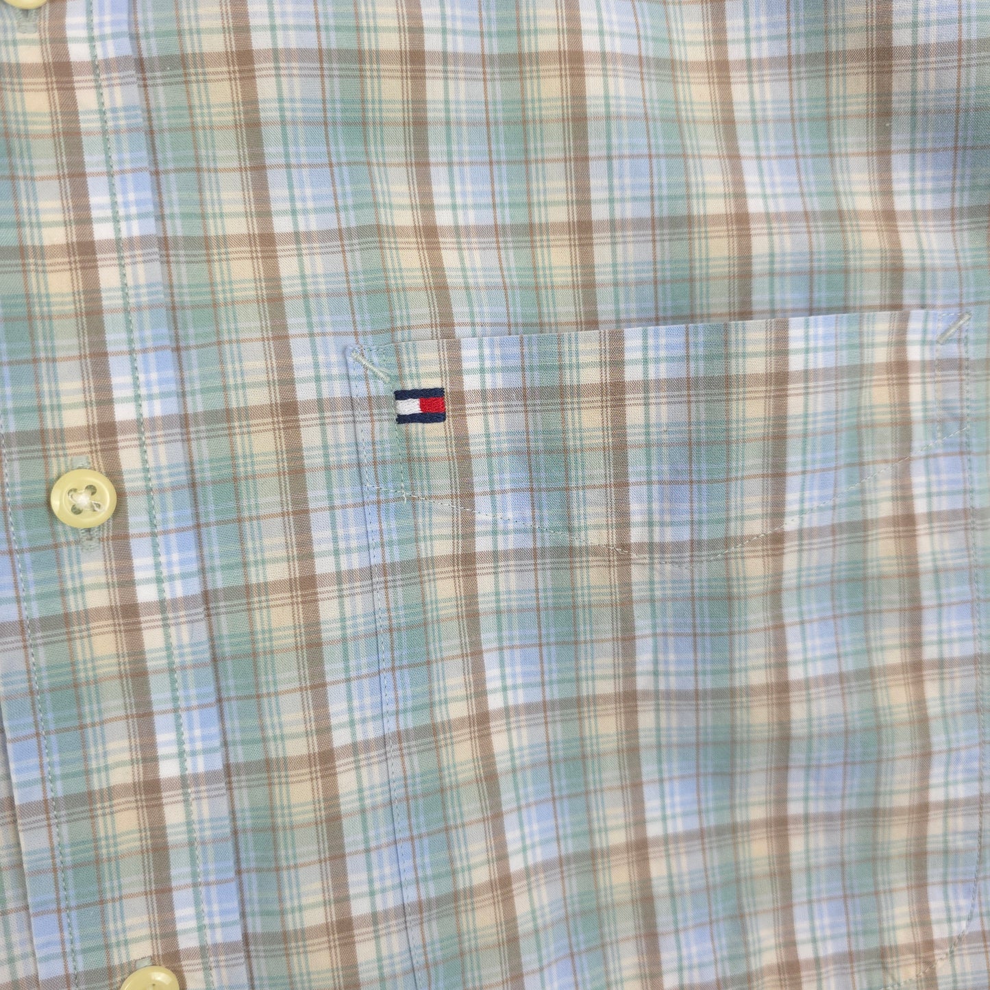 Y2K Tommy Hilfiger Check Button Up Shirt - XL