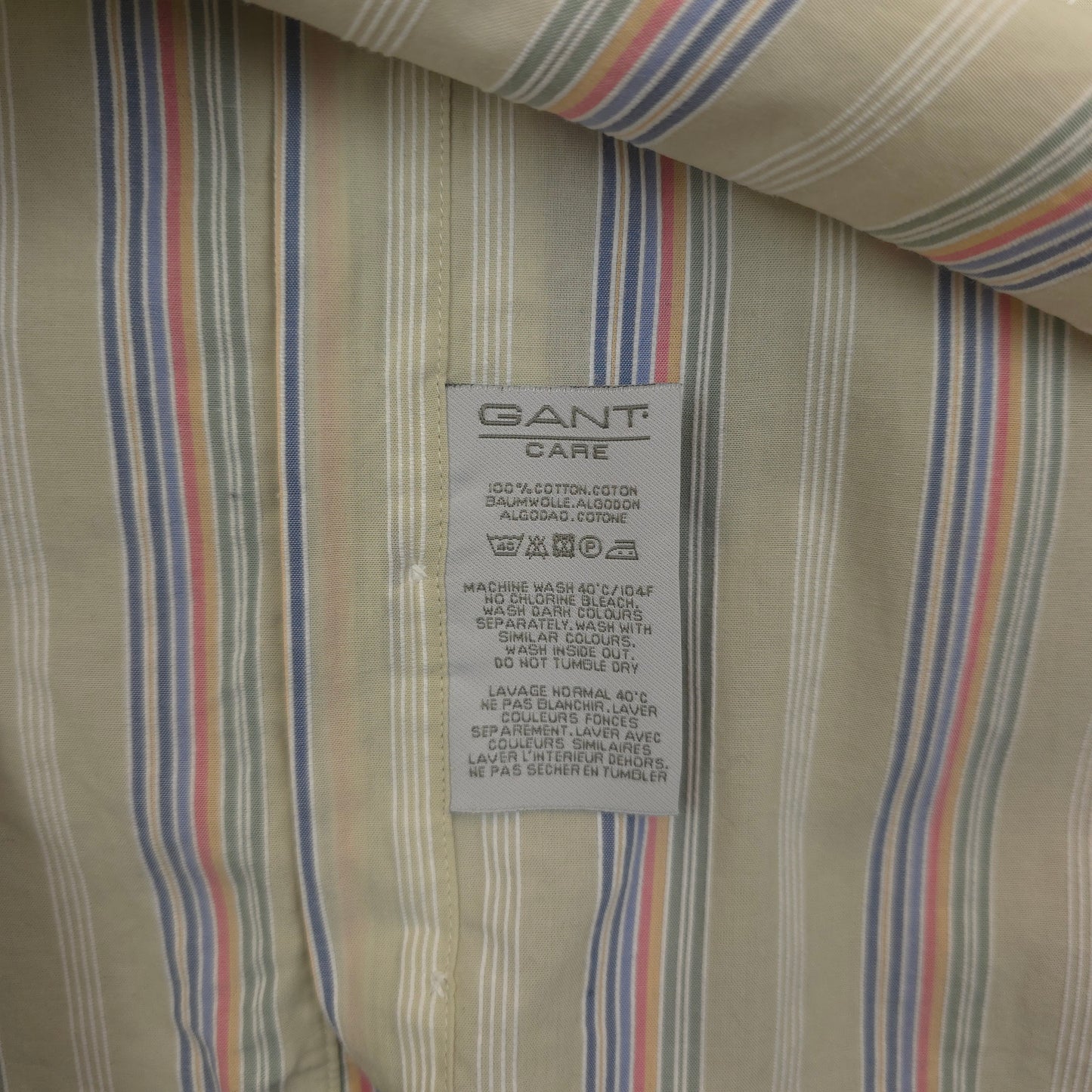Vintage Gant Striped Button Up Shirt - L