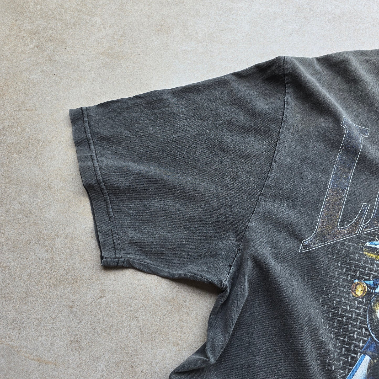 Y2K Live to Ride Motorcycle Faded Tee - L