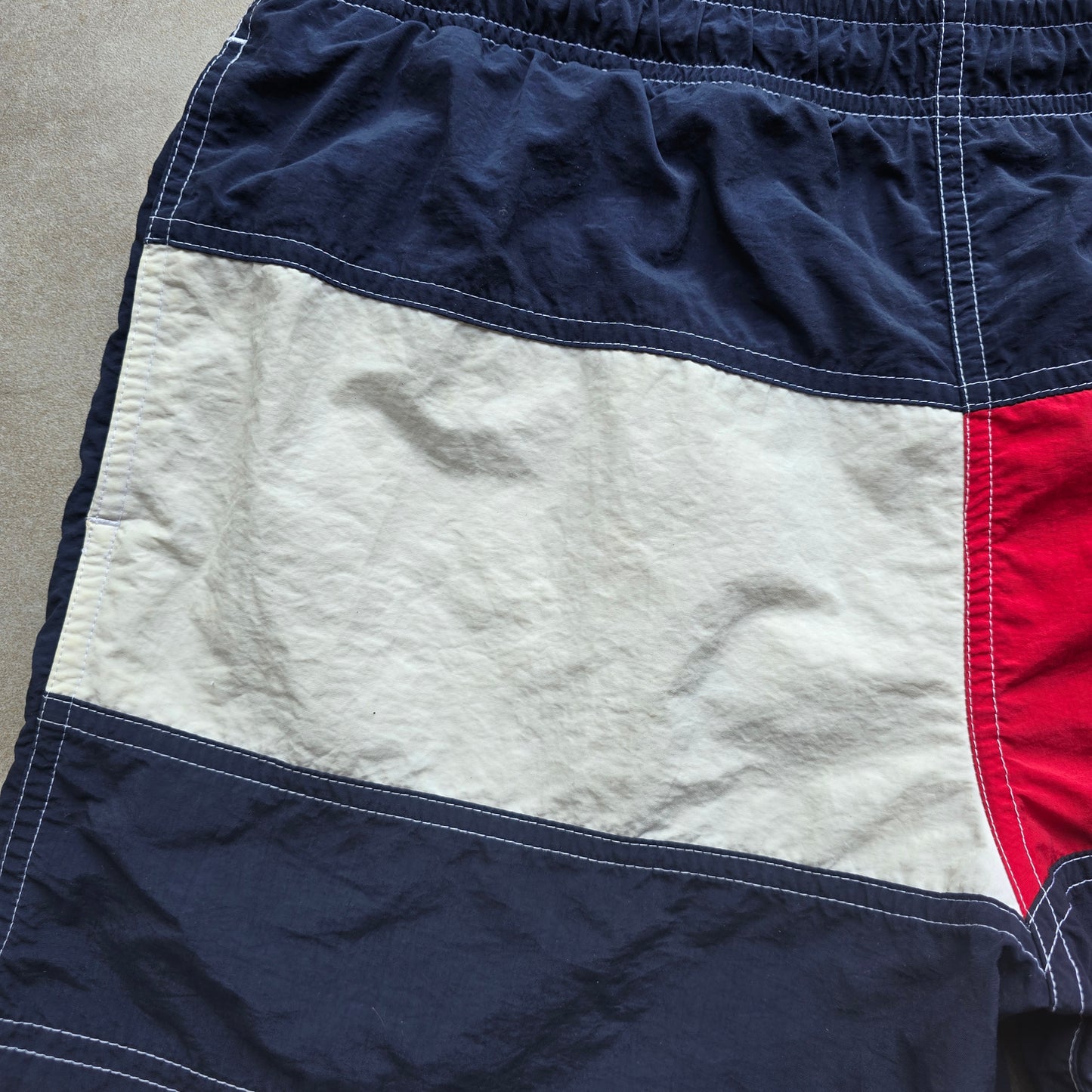 Vintage Tommy Hilfiger Flag Swim Shorts - M