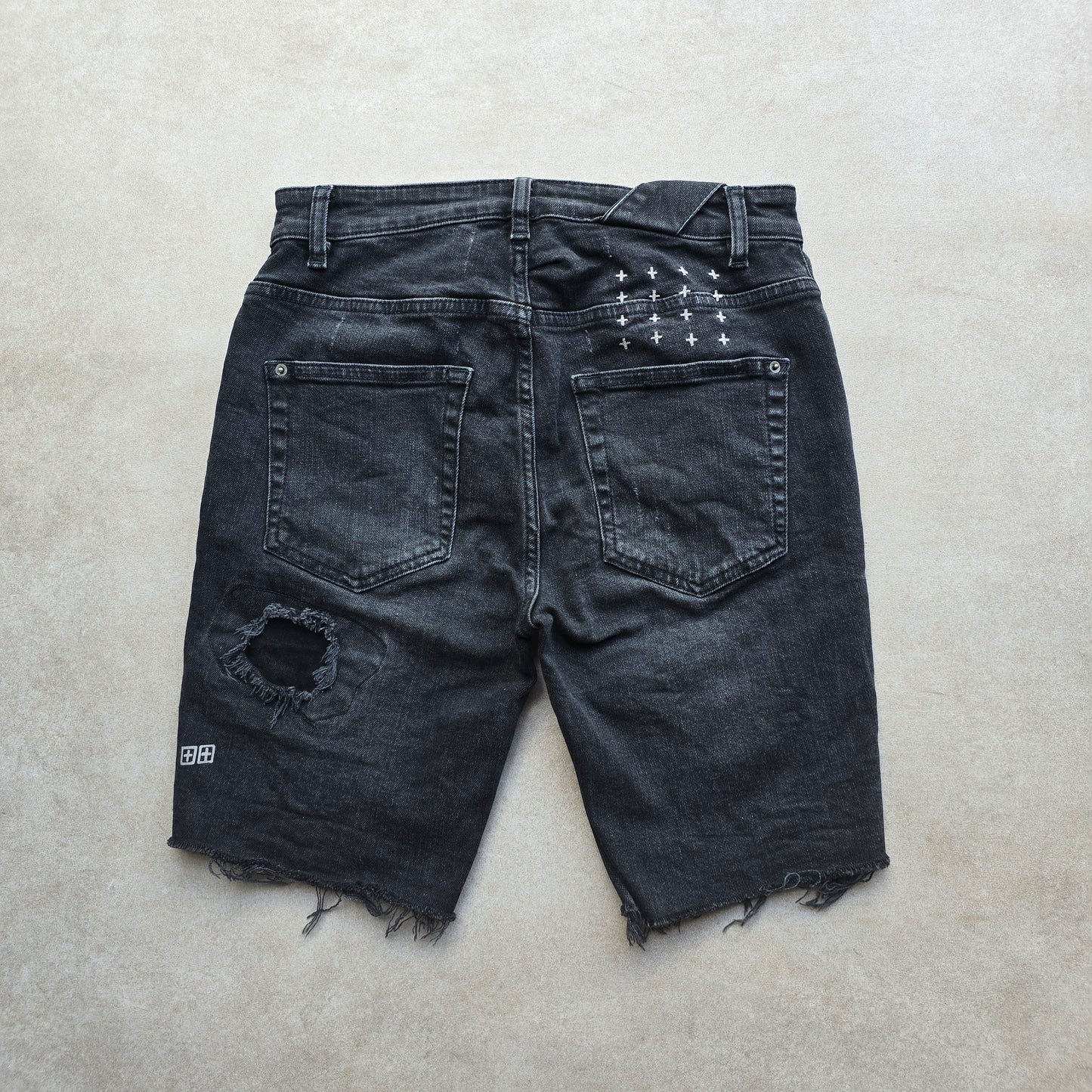 Ksubi Dagger Dan Distressed Shorts - 28