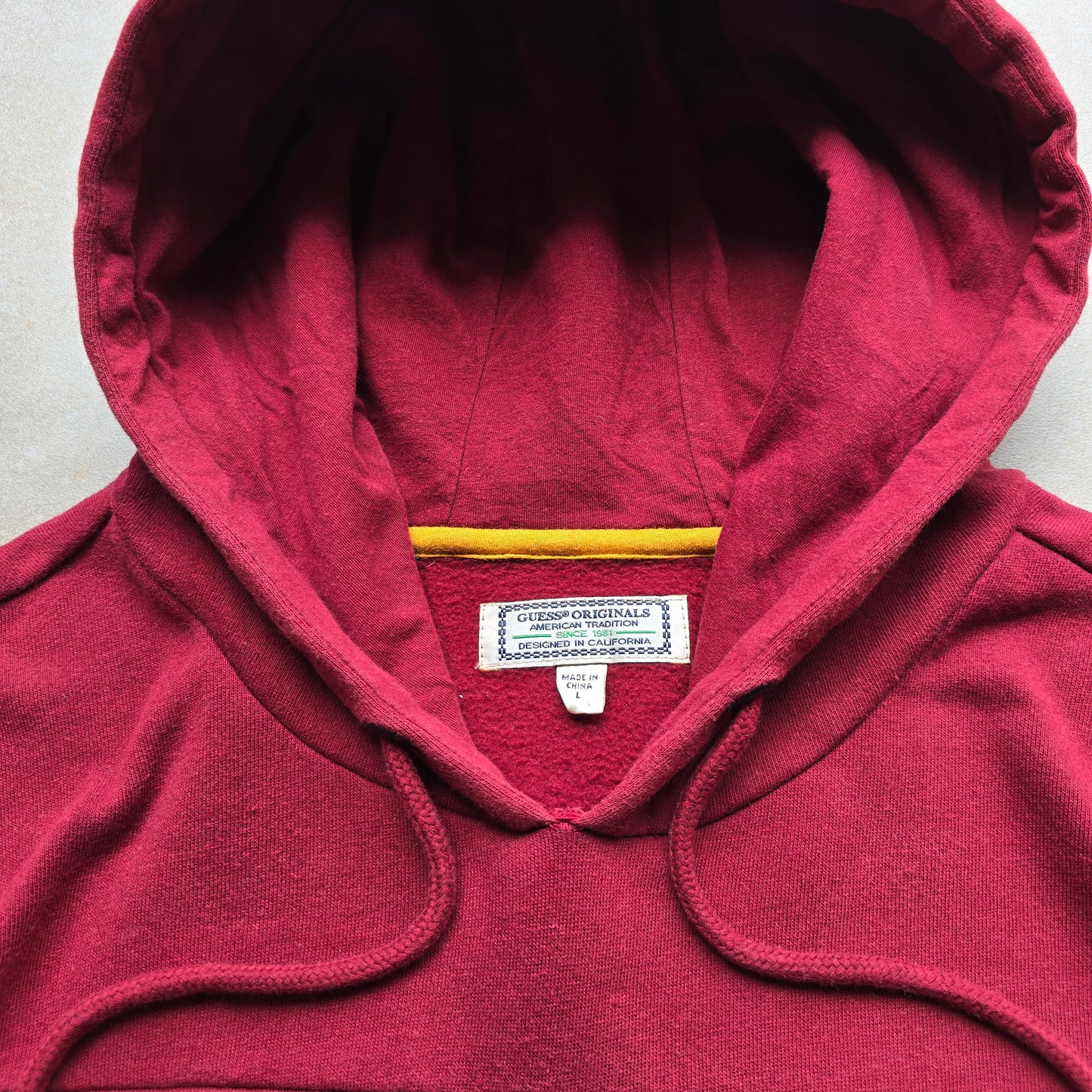 Guess Spellout Colour Block Hoodie - L