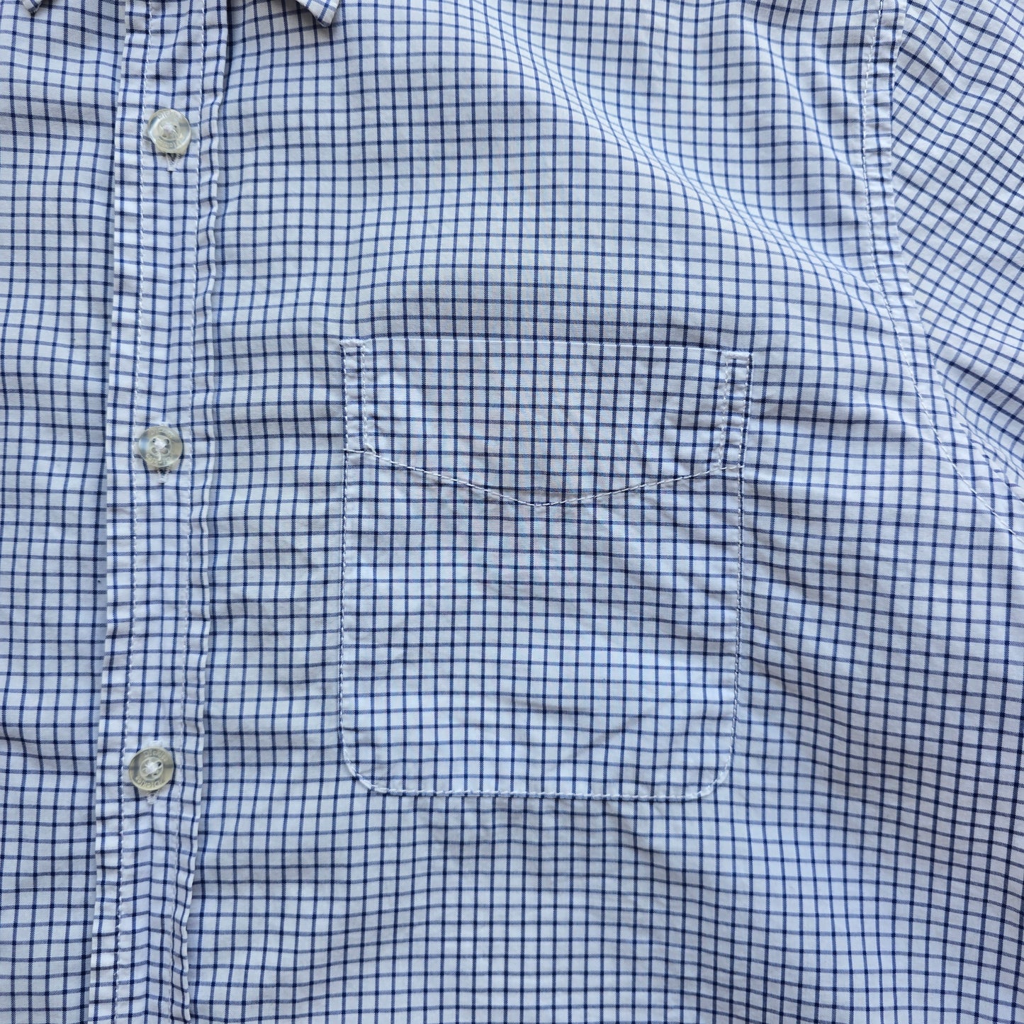 Y2K Dickies Check Short Sleeve Button Up Shirt - M
