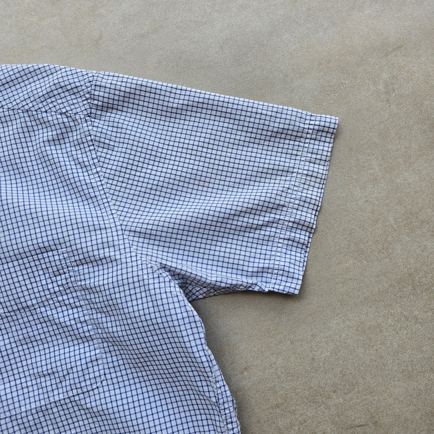 Y2K Dickies Check Short Sleeve Button Up Shirt - M