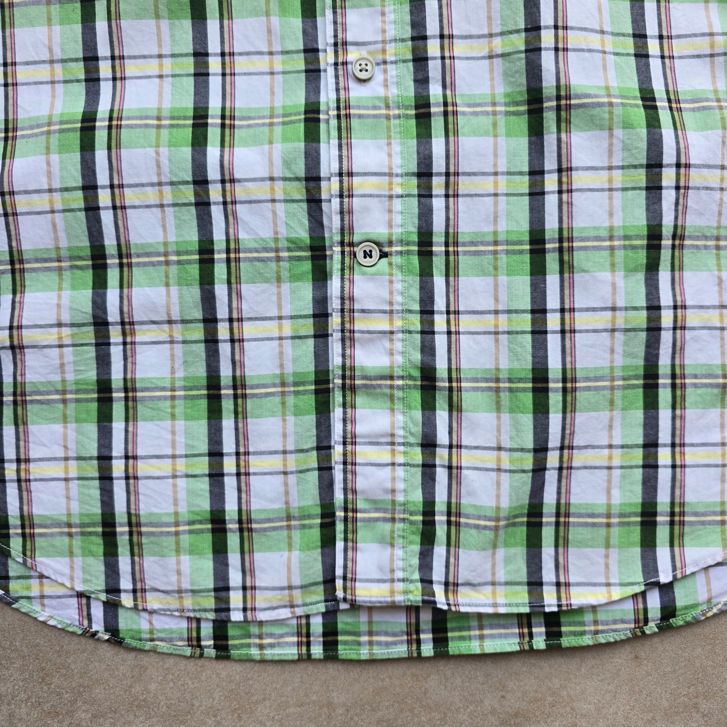 Nautica Plaid Short Sleeve Button Up Shirt - L
