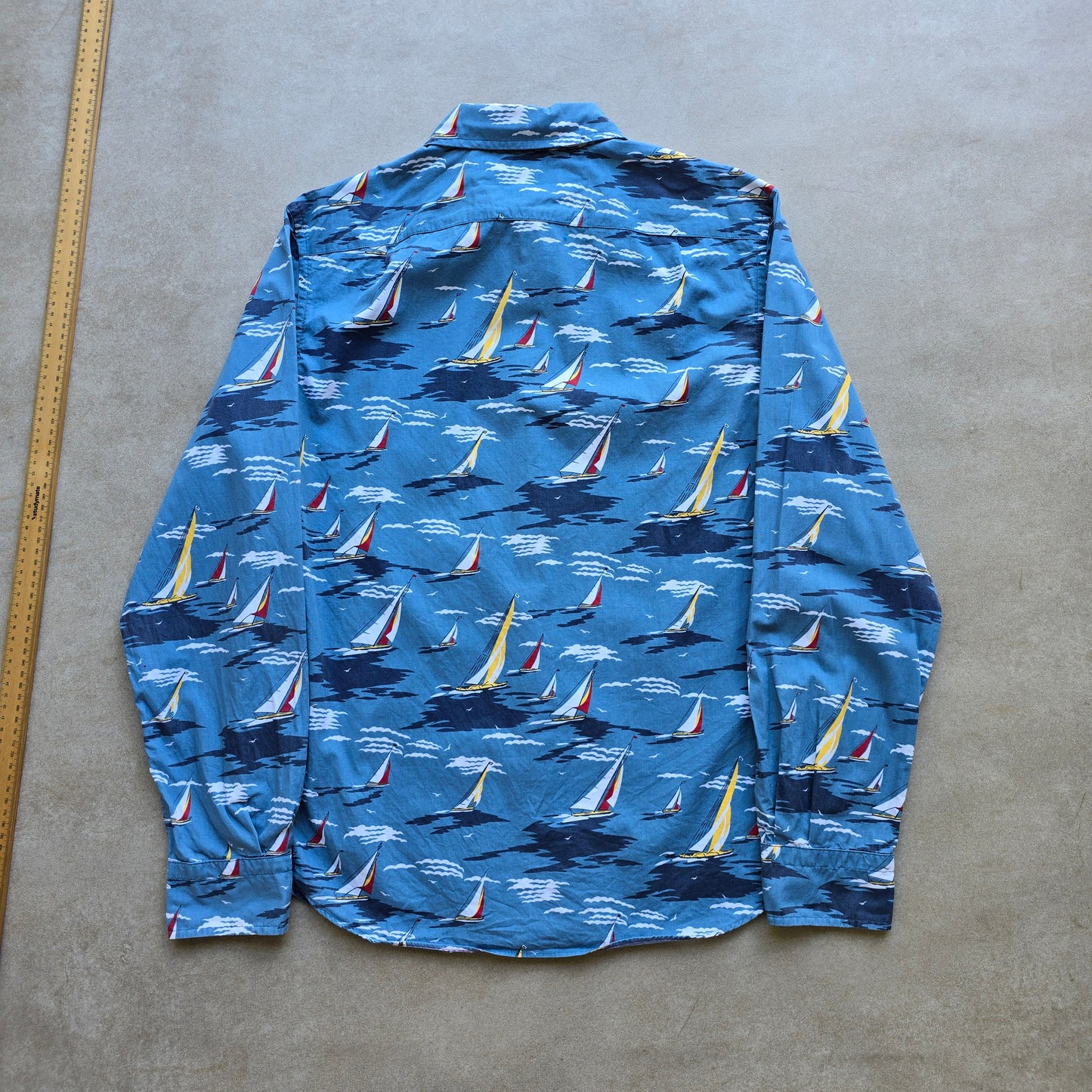Nautica AOP Boat Button Up Shirt - M