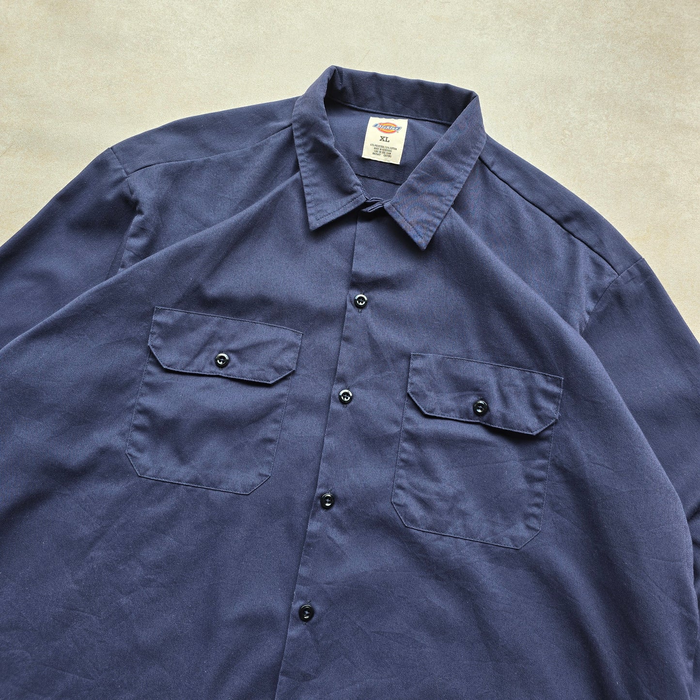 Y2K Dickies Long Sleeve Button Up Work Shirt - XL
