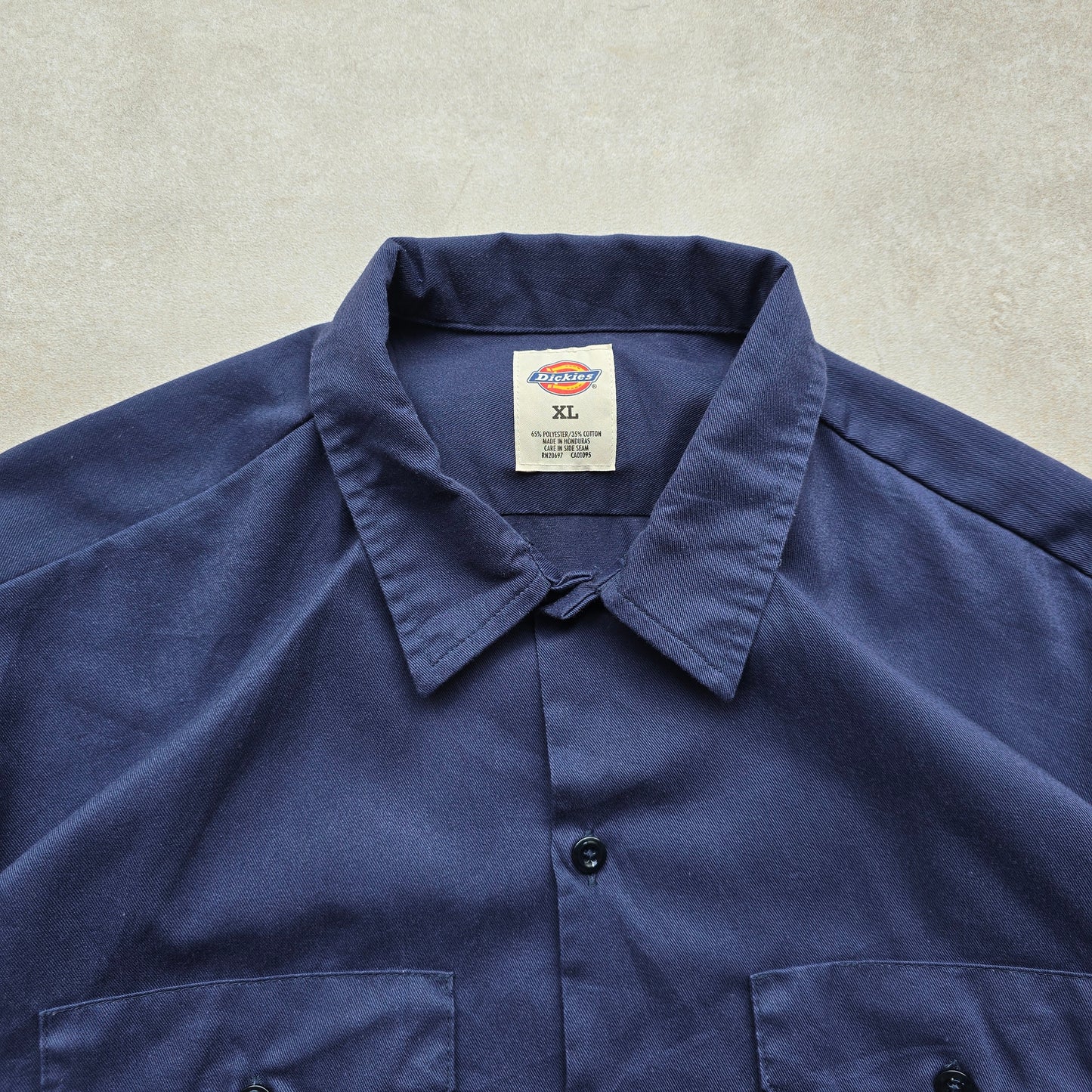 Y2K Dickies Long Sleeve Button Up Work Shirt - XL