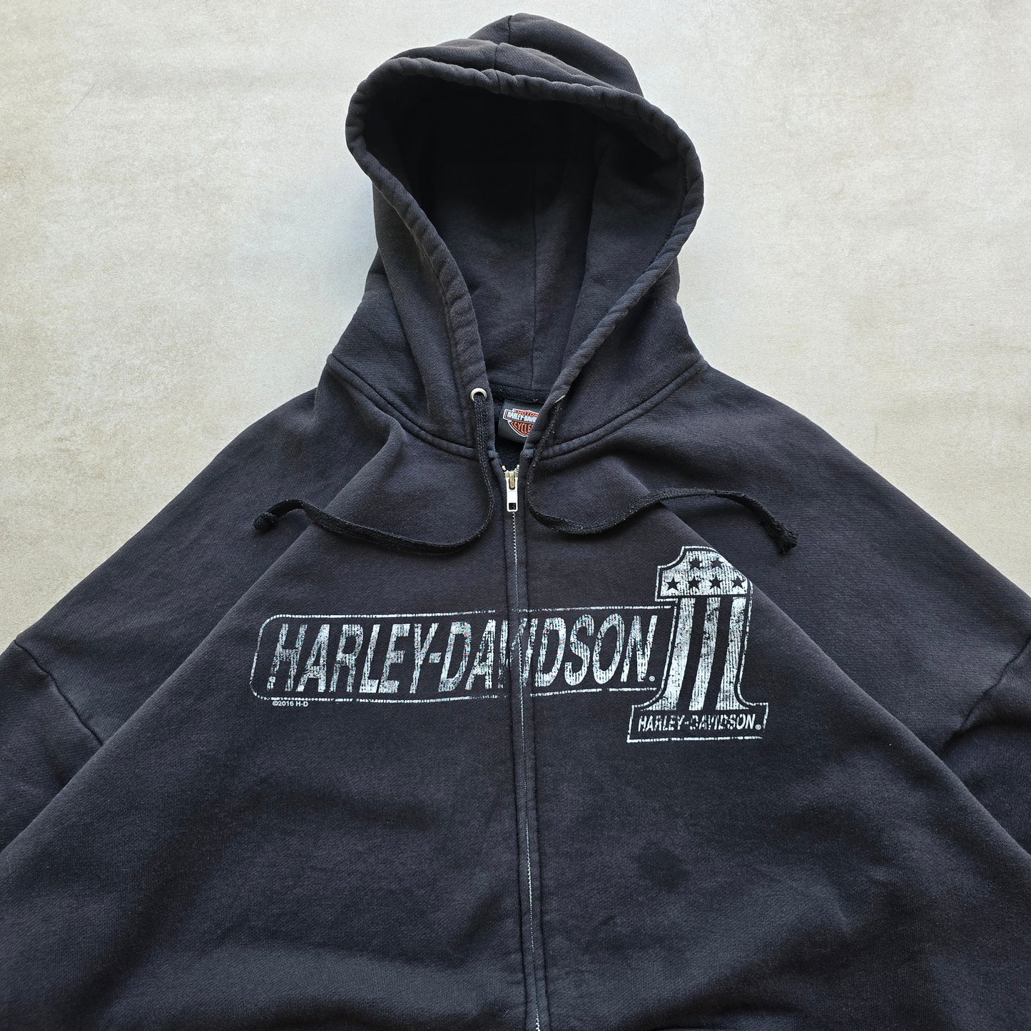 Harley Davidson Faded Full Zip Hoodie - XXL