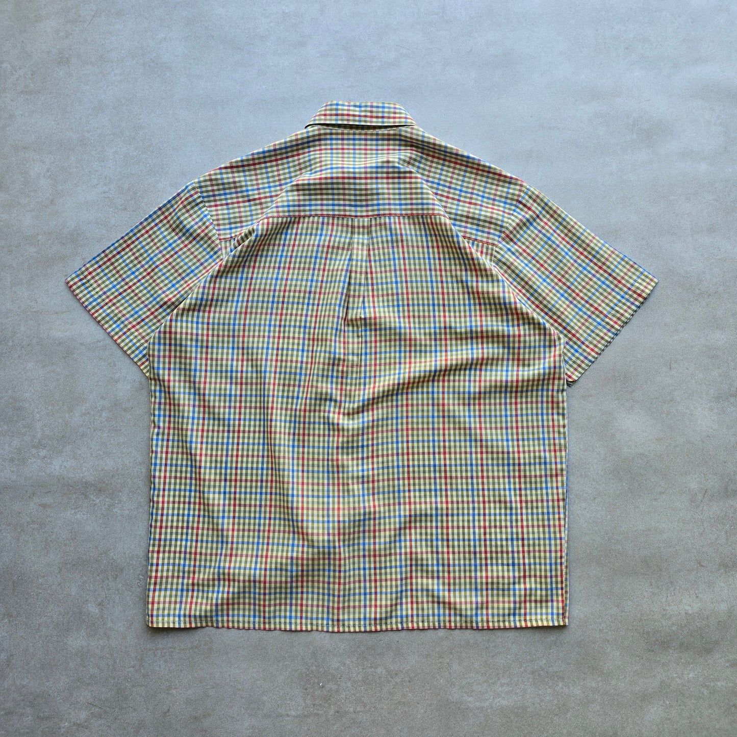 Vintage Check Short Sleeve Button Up Shirt - L