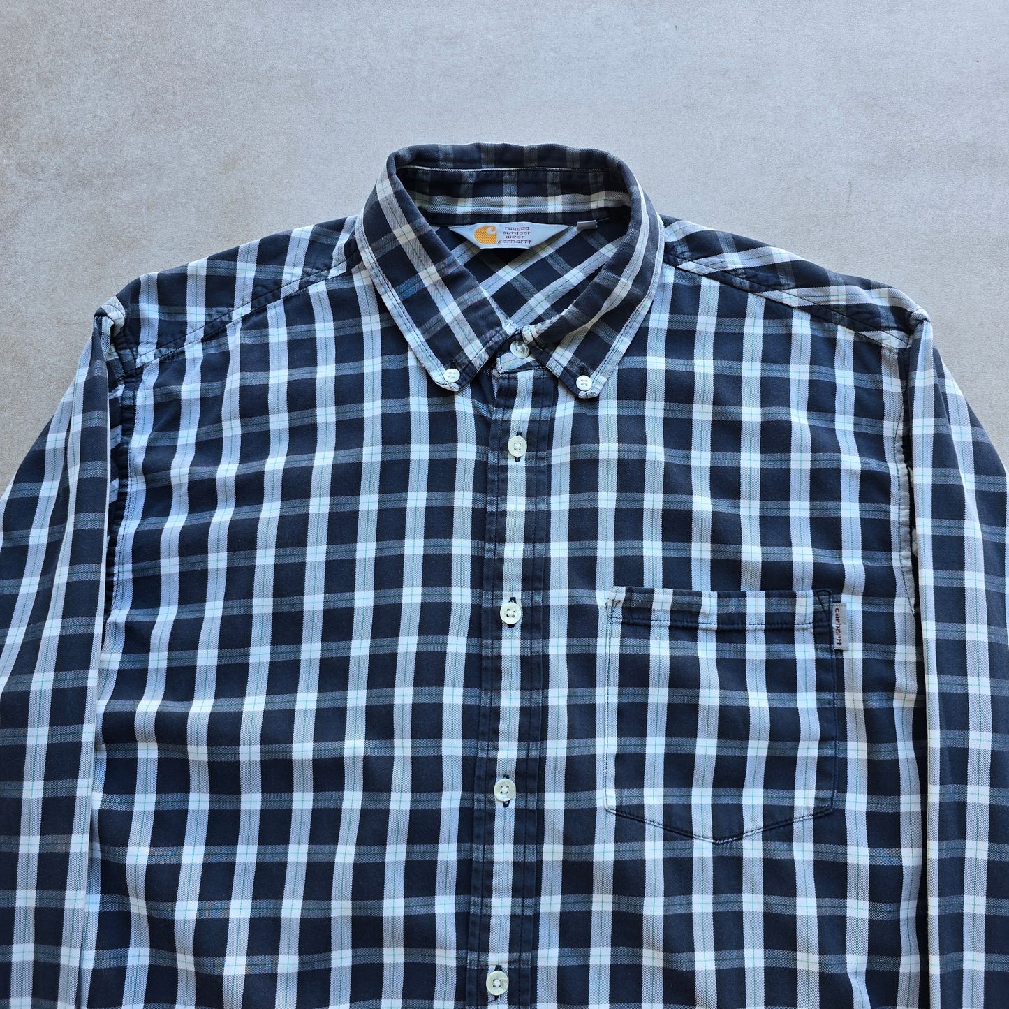 Carhartt Hazen Check Long Sleeve Button Up Shirt - M