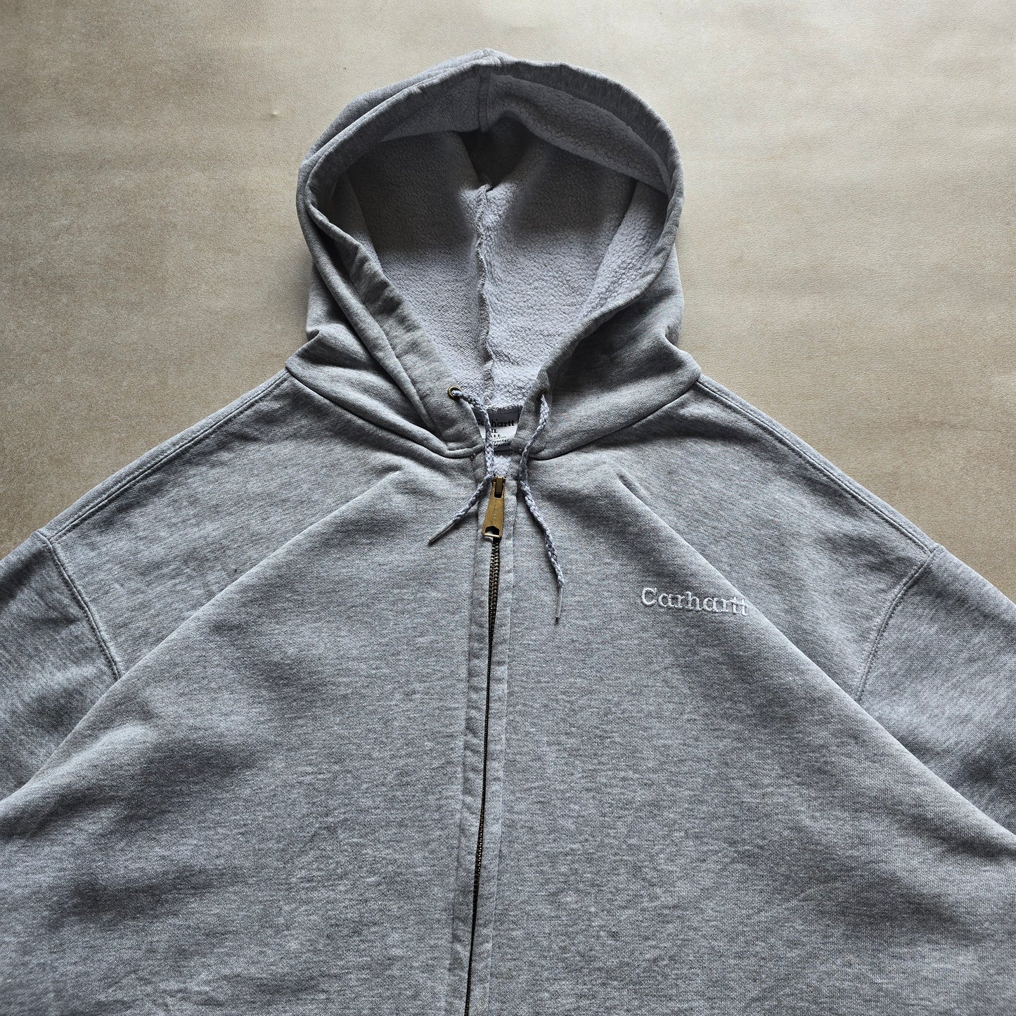 Vintage Carhartt Full Zip Embroidered Hoodie - XXL