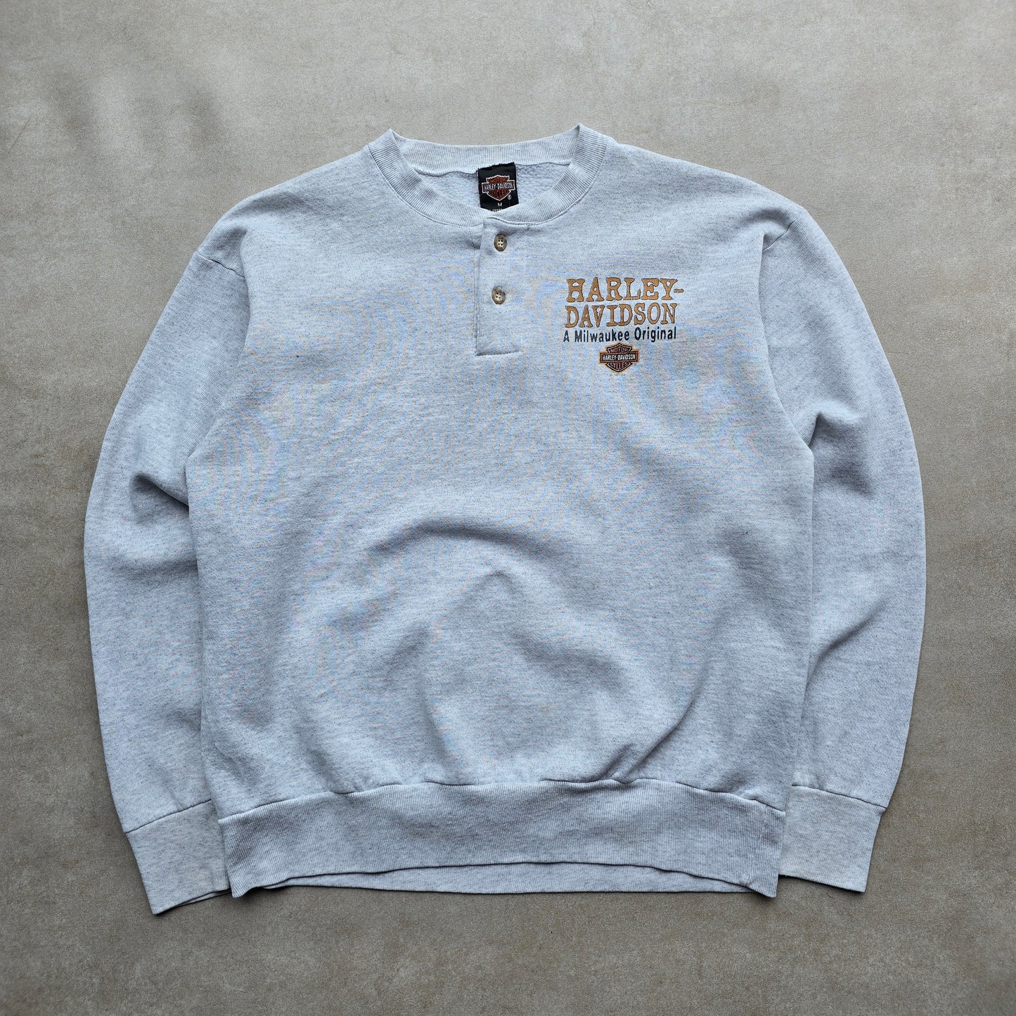 Vintage Harley Davidson Henley Sweatshirt - M