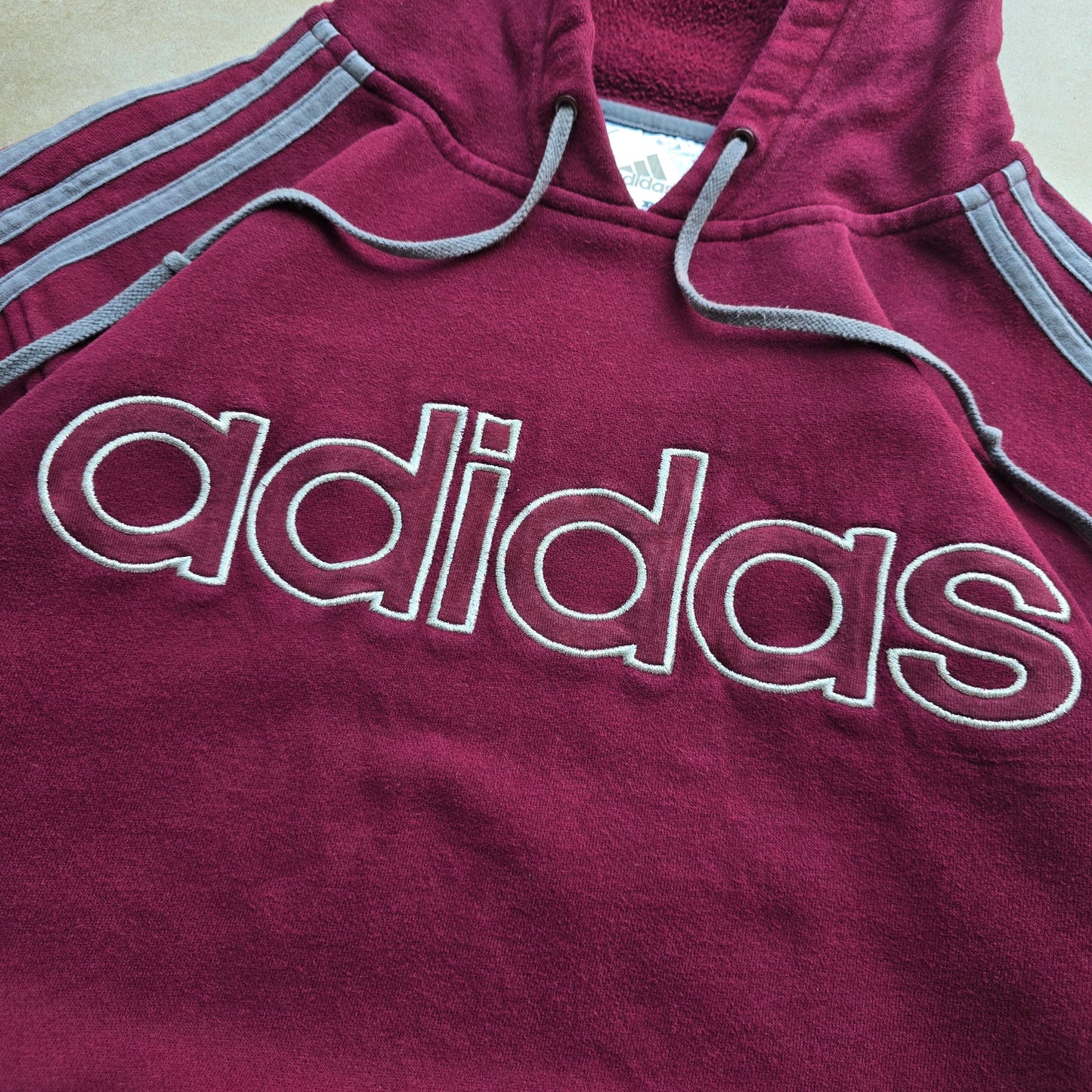 Y2K Adidas Spellout Hoodie - M/L
