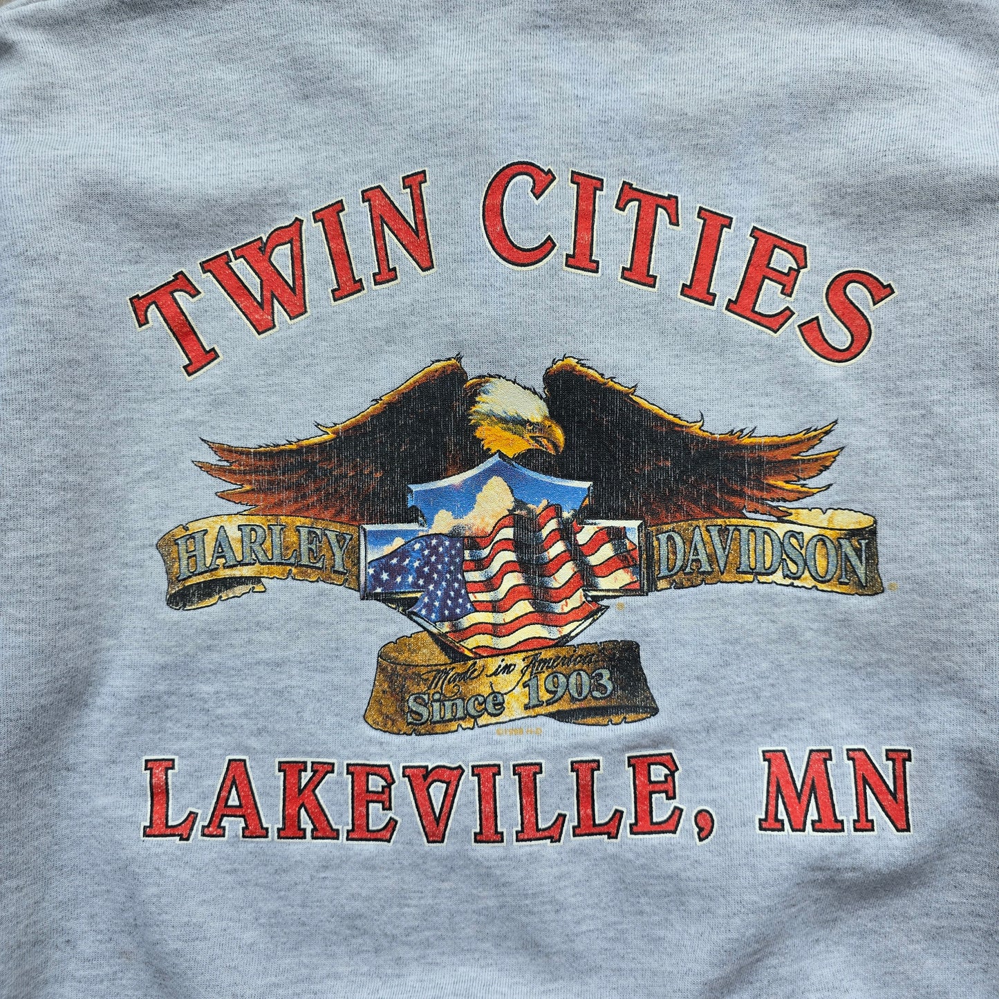 Vintage Harley Davidson Henley Sweatshirt - M