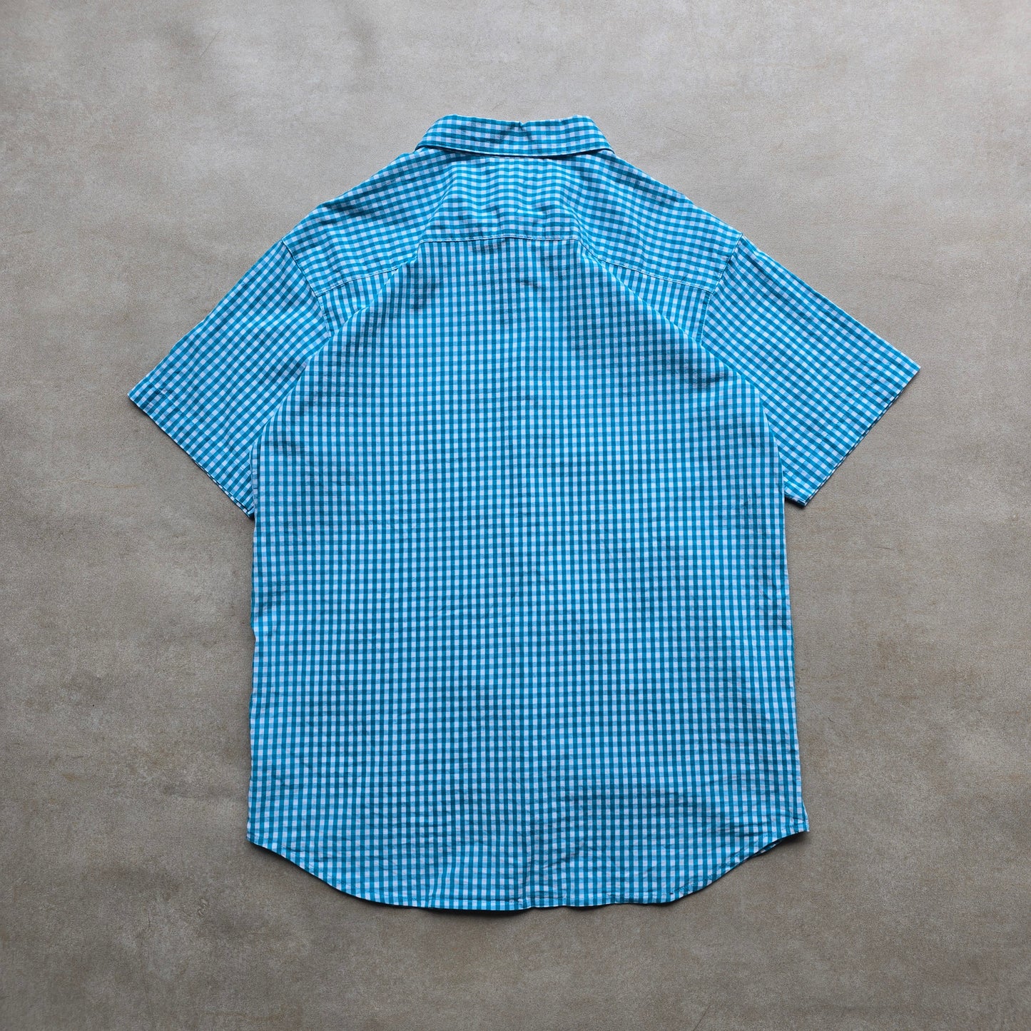 Columbia Check Short Sleeve Button Up Shirt - M/L