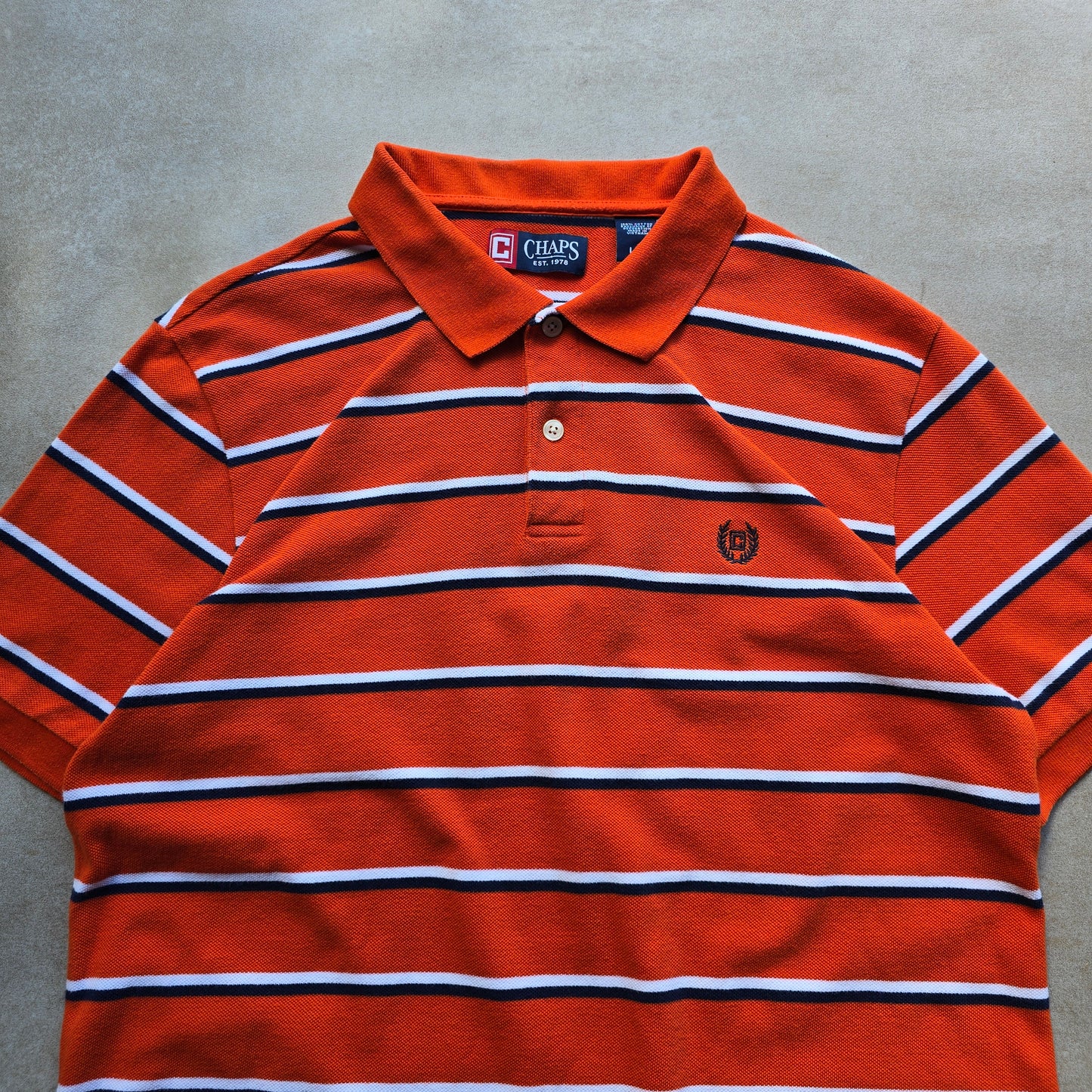 Chaps Ralph Lauren Striped Polo Shirt - M/L