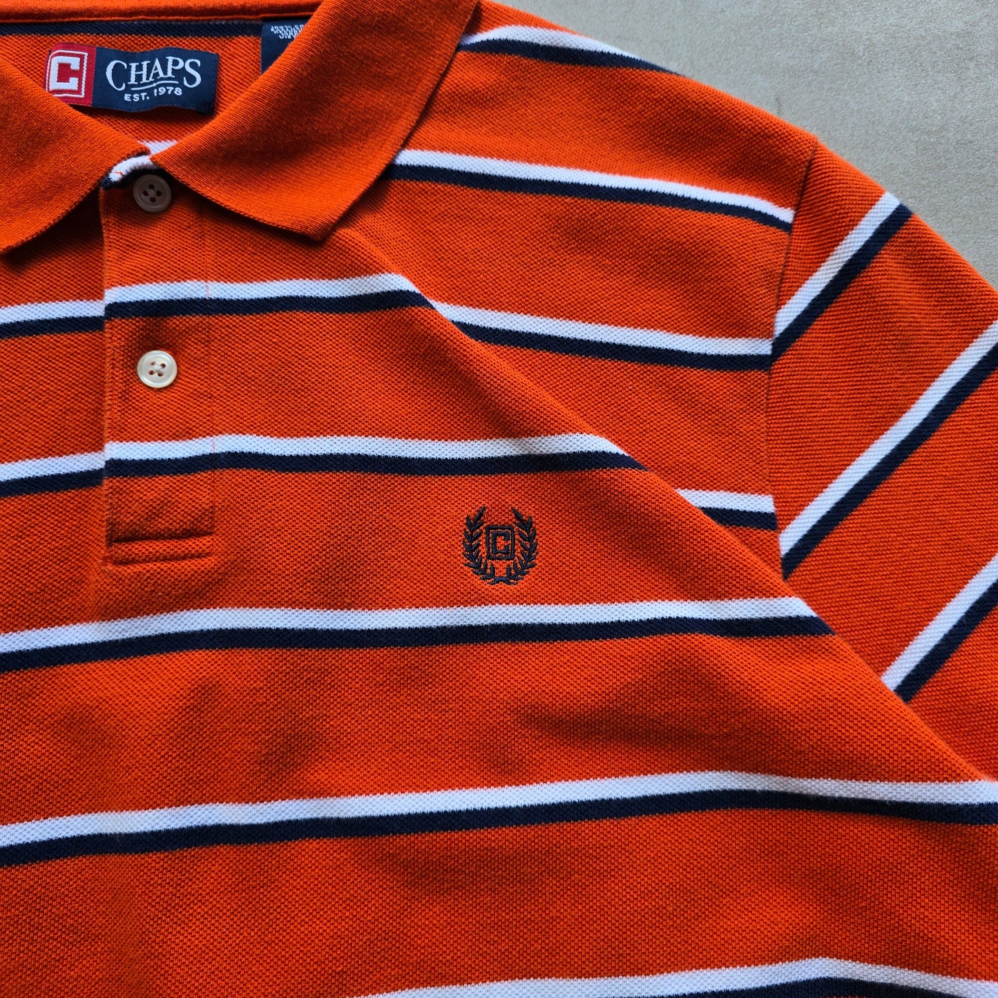 Chaps Ralph Lauren Striped Polo Shirt - M/L