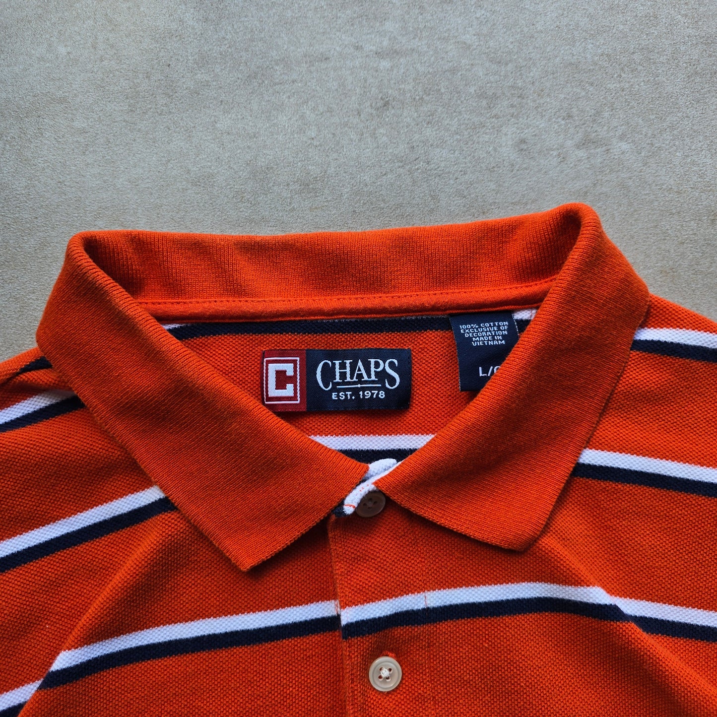 Chaps Ralph Lauren Striped Polo Shirt - M/L