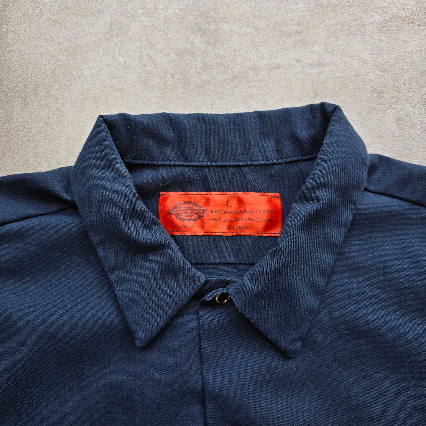 Y2K Dickies Long Sleeve Button Up Work Shirt - L