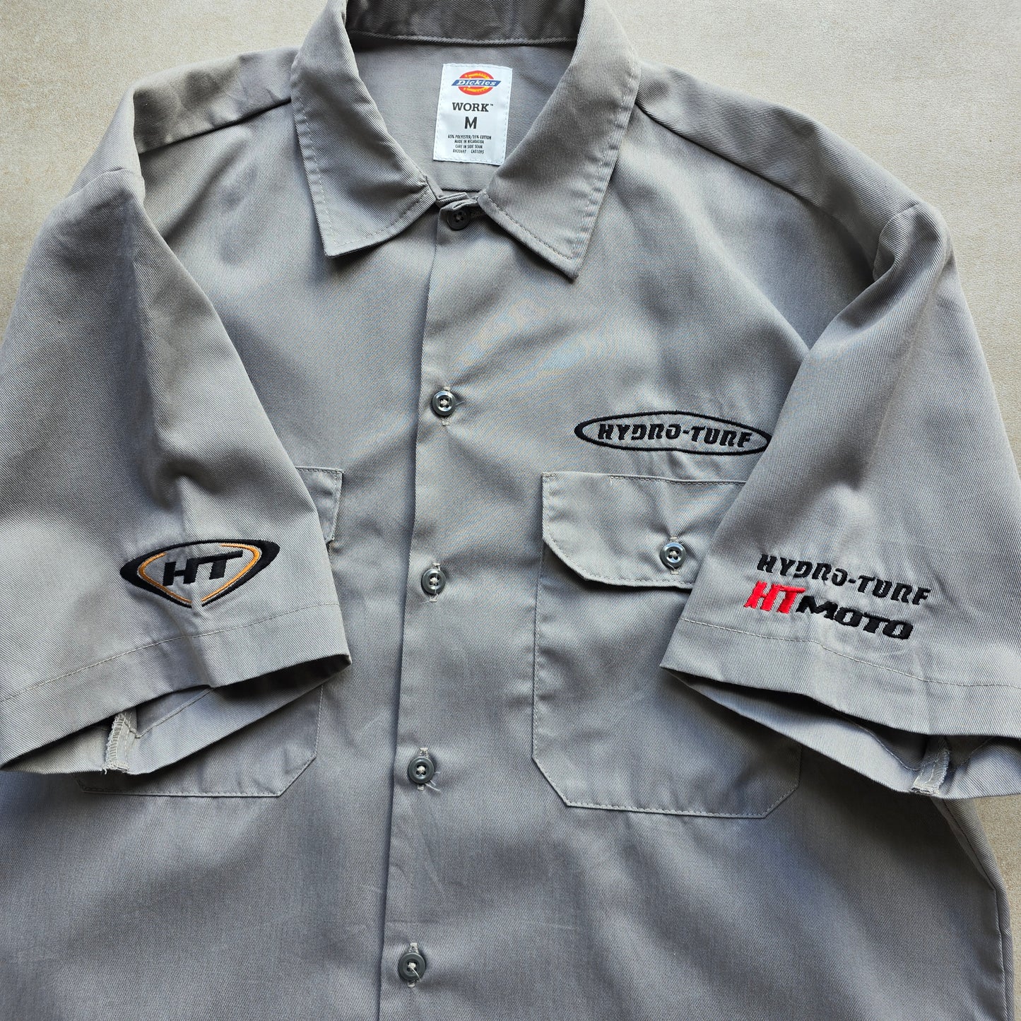 Y2K Dickies Short Sleeve Button Up Work Shirt - M