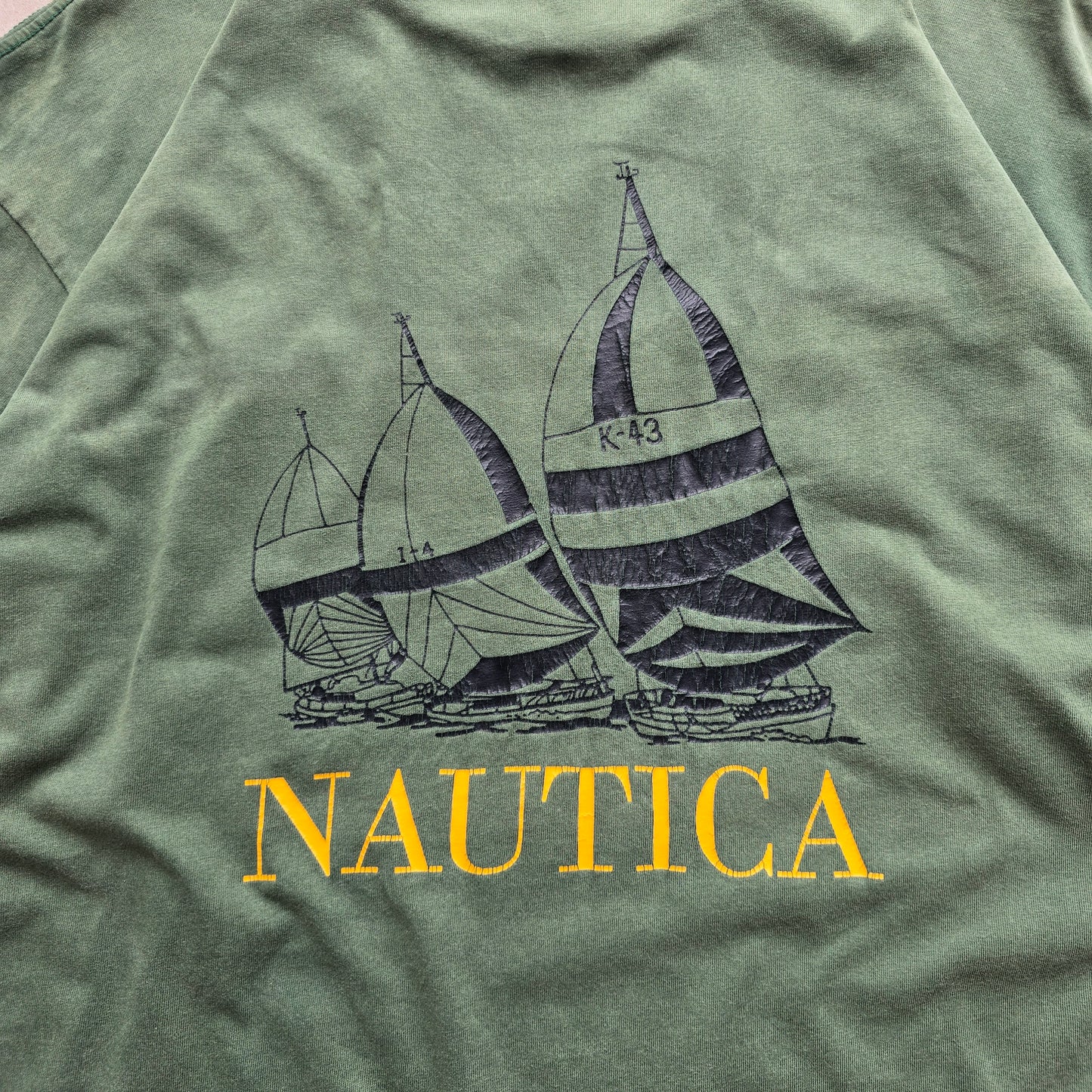 Nautica Faded Boat Tee - L
