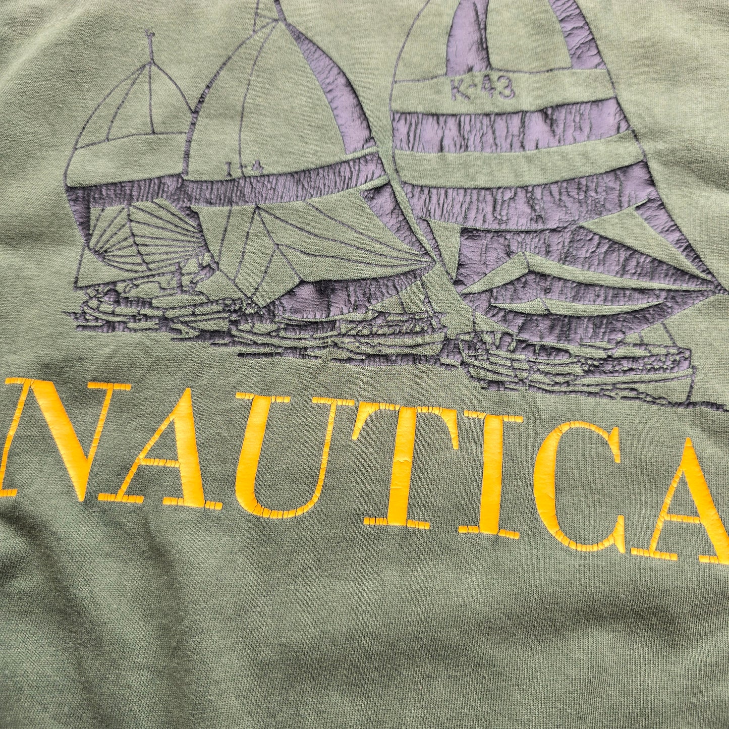 Nautica Faded Boat Tee - L