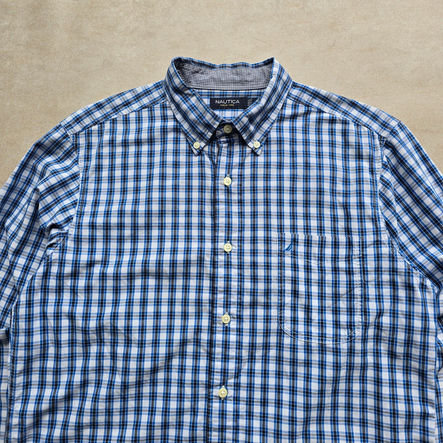 Nautica Long Sleeve Button Up Shirt - M