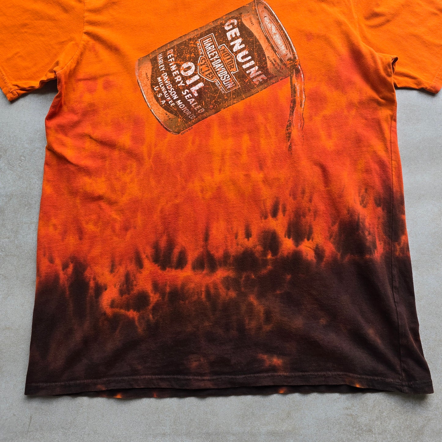 Harley Davidson Oil Can Tie Dye Tee - L
