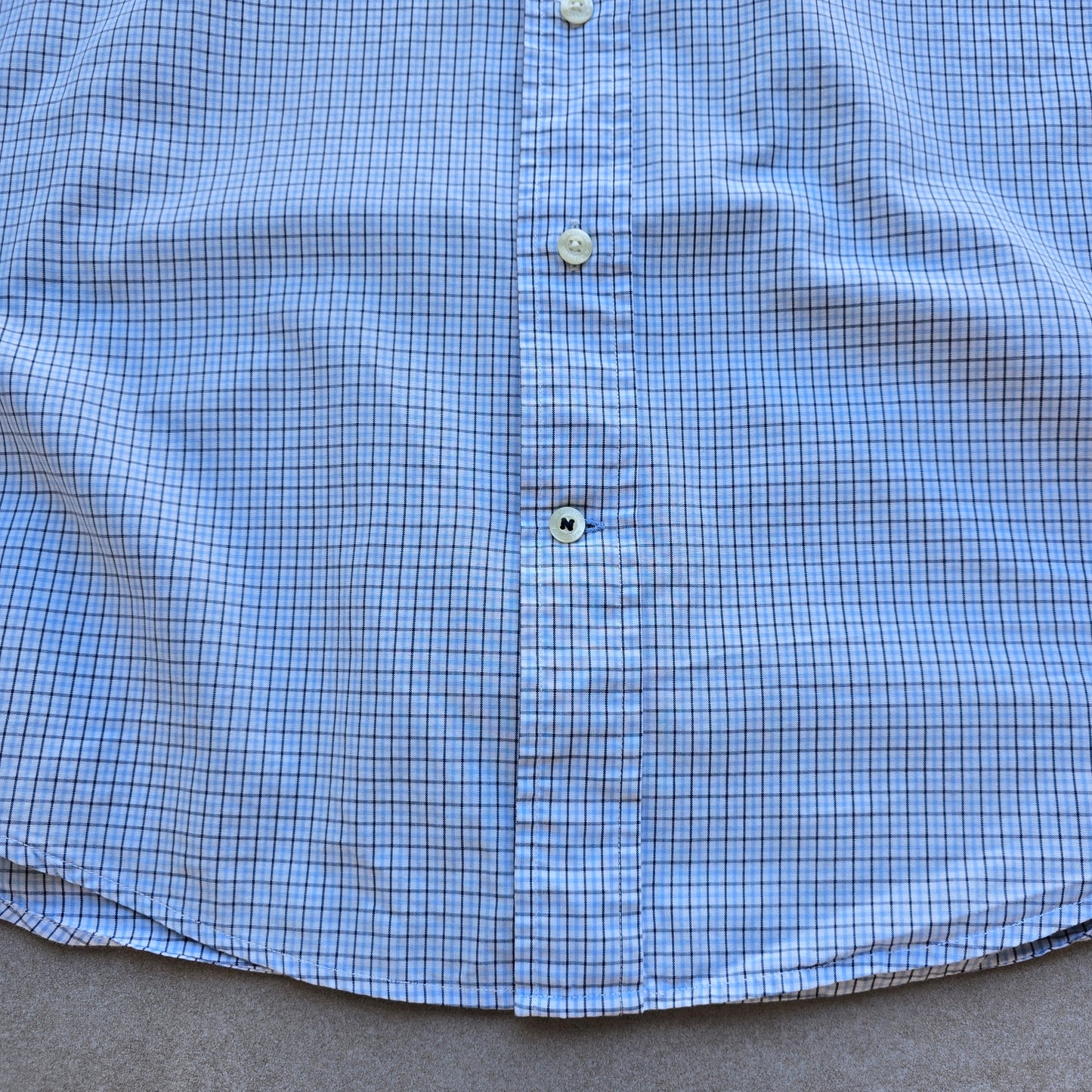 Y2K Nautica Check Short Sleeve Button Up Shirt - M