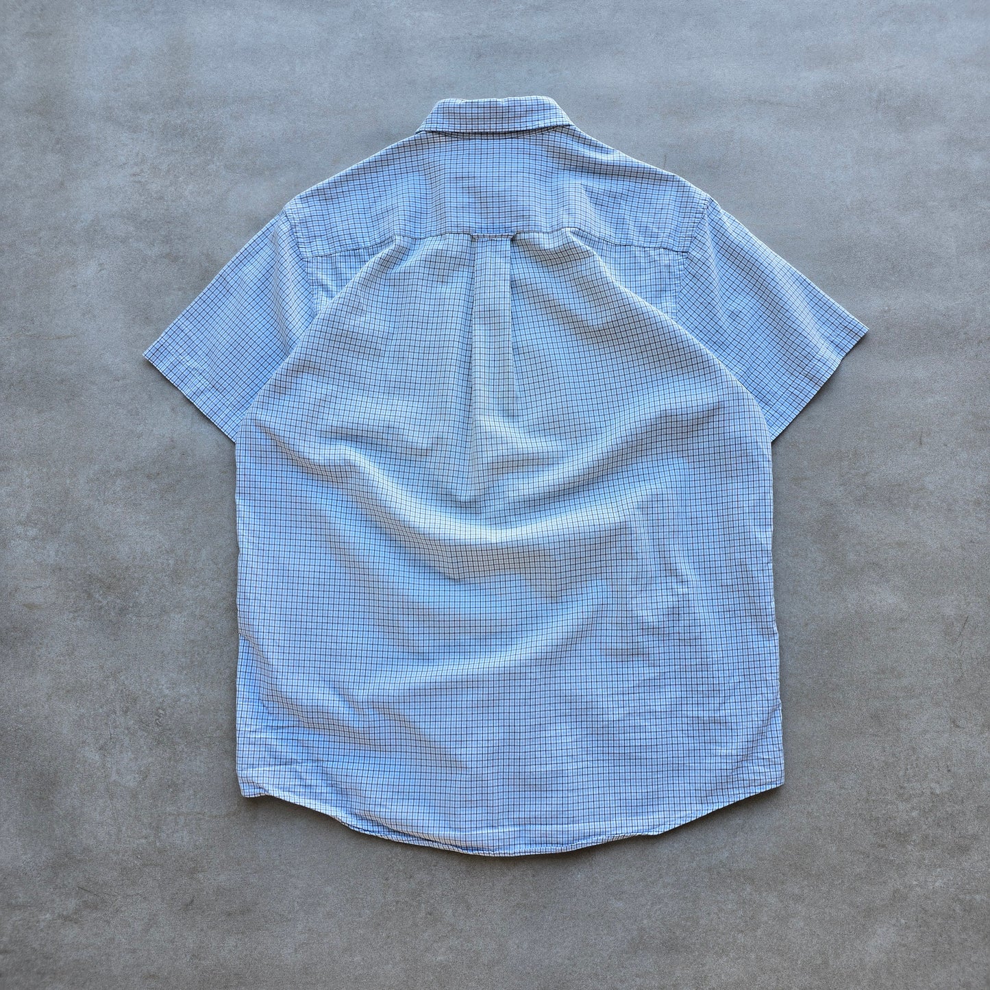 Y2K Nautica Check Short Sleeve Button Up Shirt - M