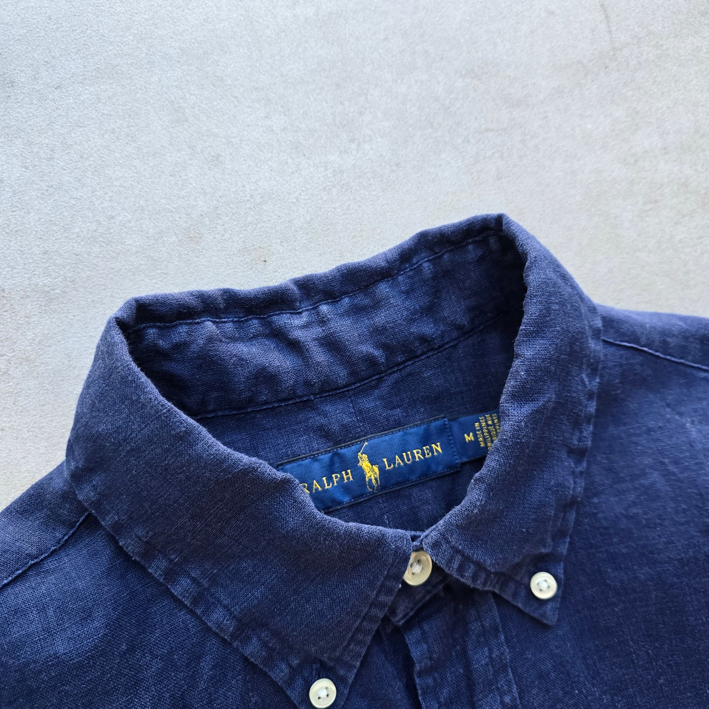 Ralph Lauren Linen Short Sleeve Button Up Shirt - M