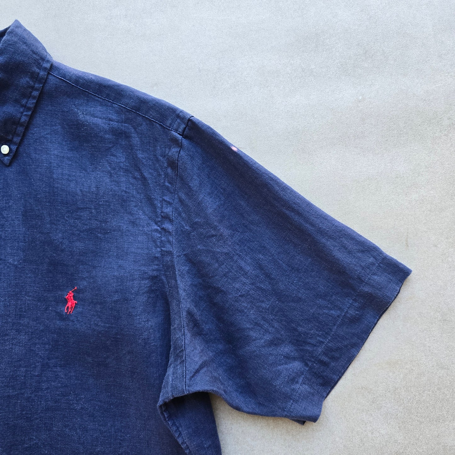 Ralph Lauren Linen Short Sleeve Button Up Shirt - M