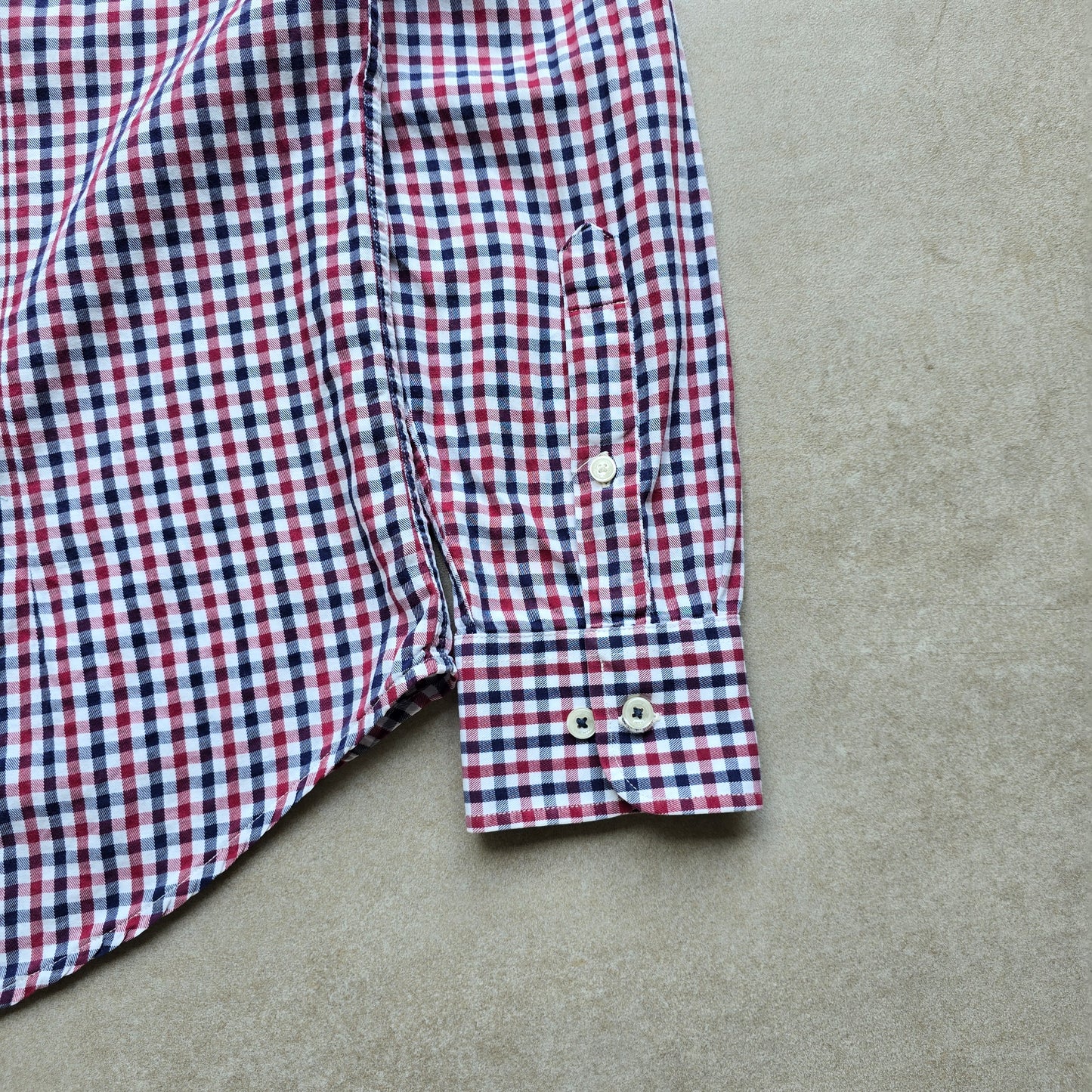 Armani Jeans Check Long Sleeve Button Up Shirt - L