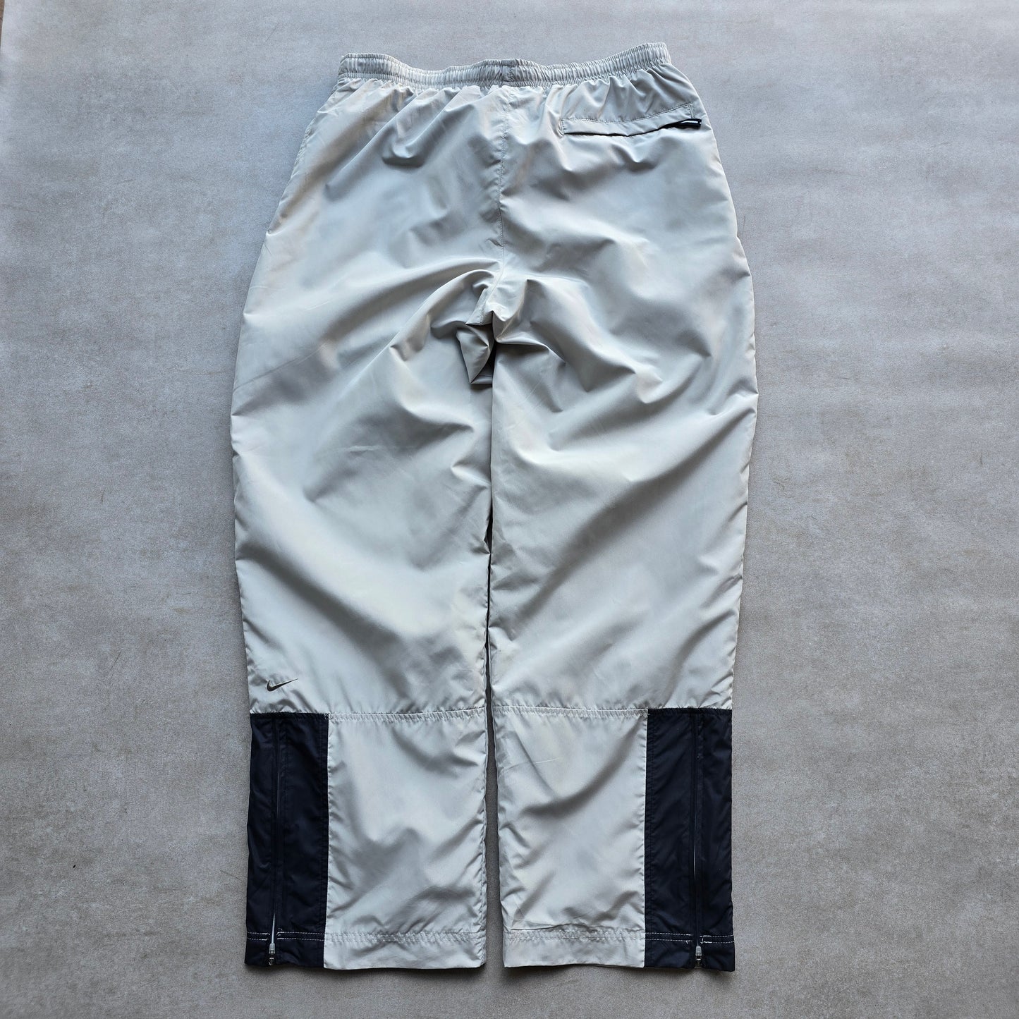 Vintage Nike Embroidered Swoosh Ankle Zip Track Pants - L