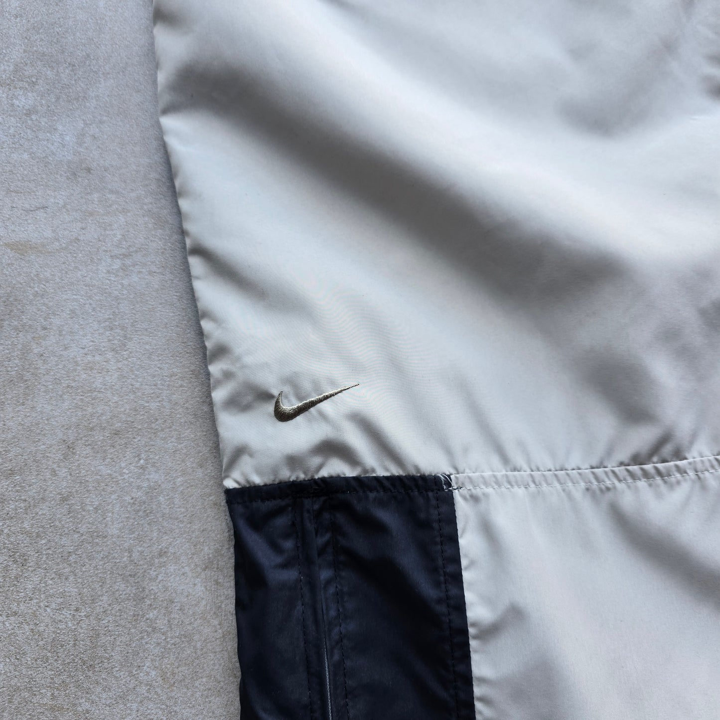 Vintage Nike Embroidered Swoosh Ankle Zip Track Pants - L
