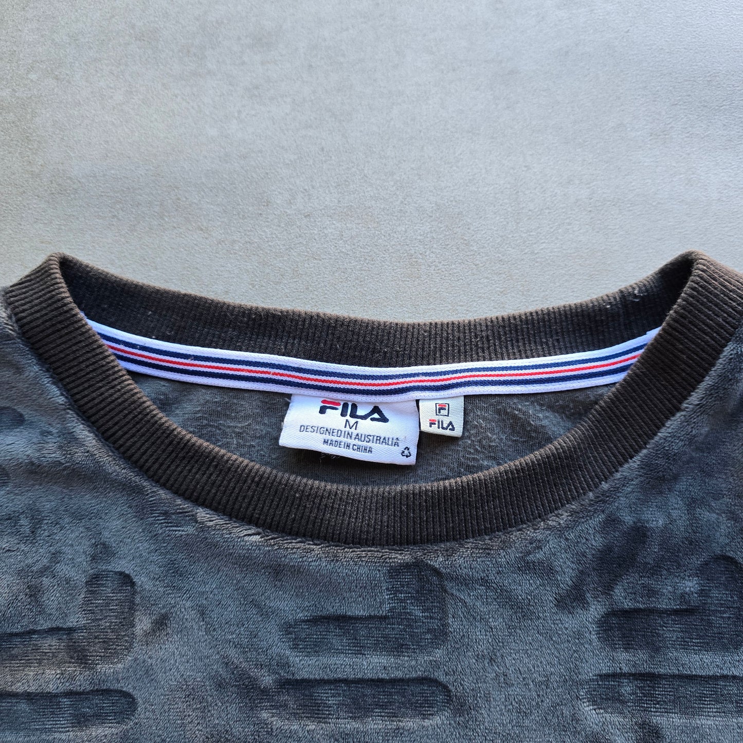 Fila Velour Monogram Sweatshirt - M