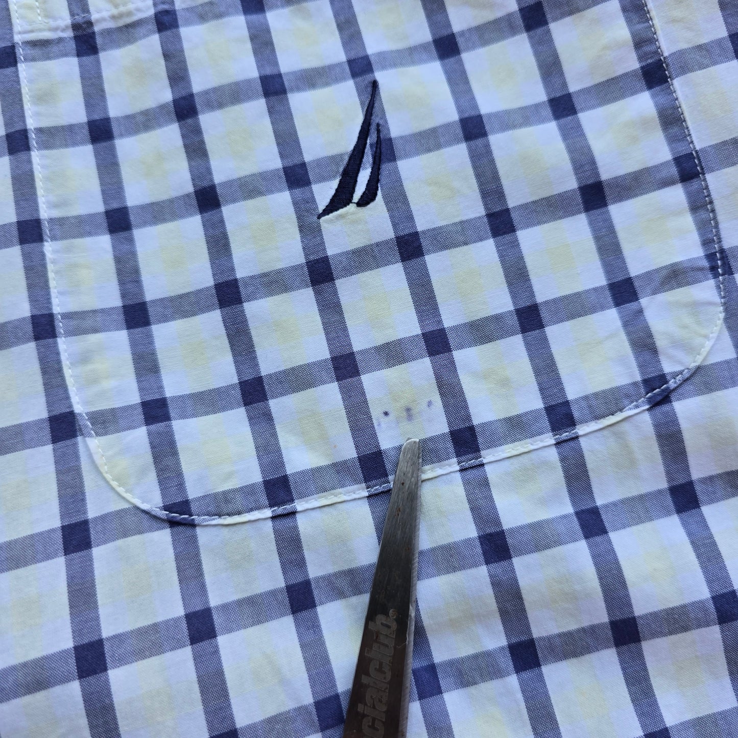Y2K Nautica Check Short Sleeve Button Up Shirt - L