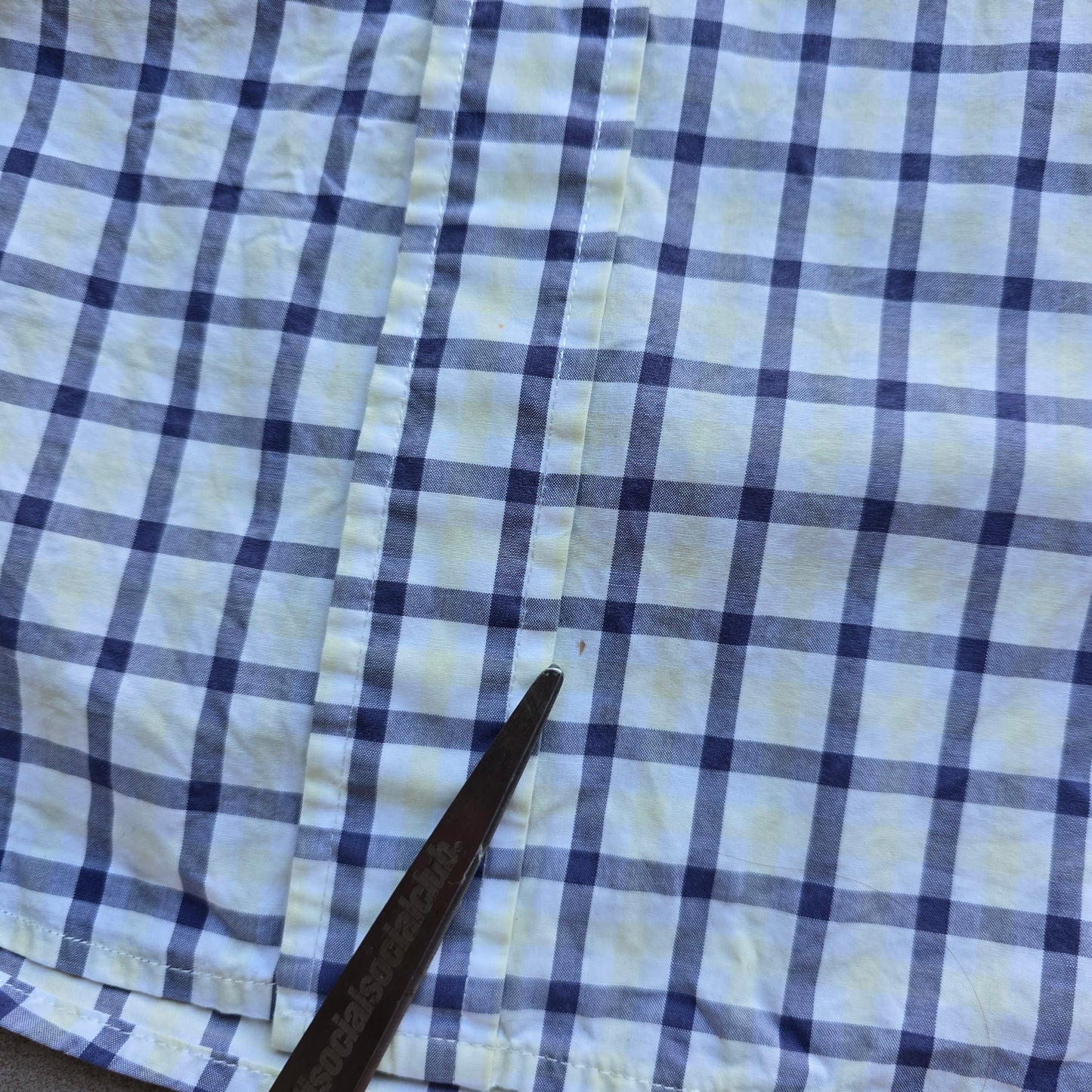 Y2K Nautica Check Short Sleeve Button Up Shirt - L