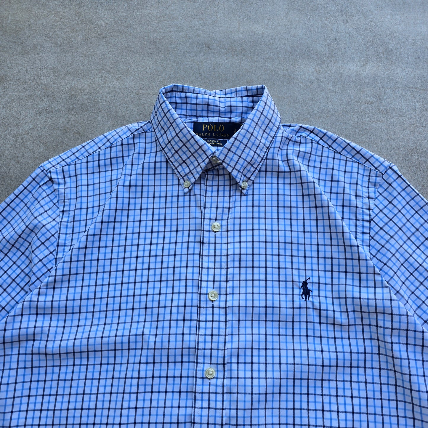 Ralph Lauren Check Short Sleeve Button Up Shirt - S