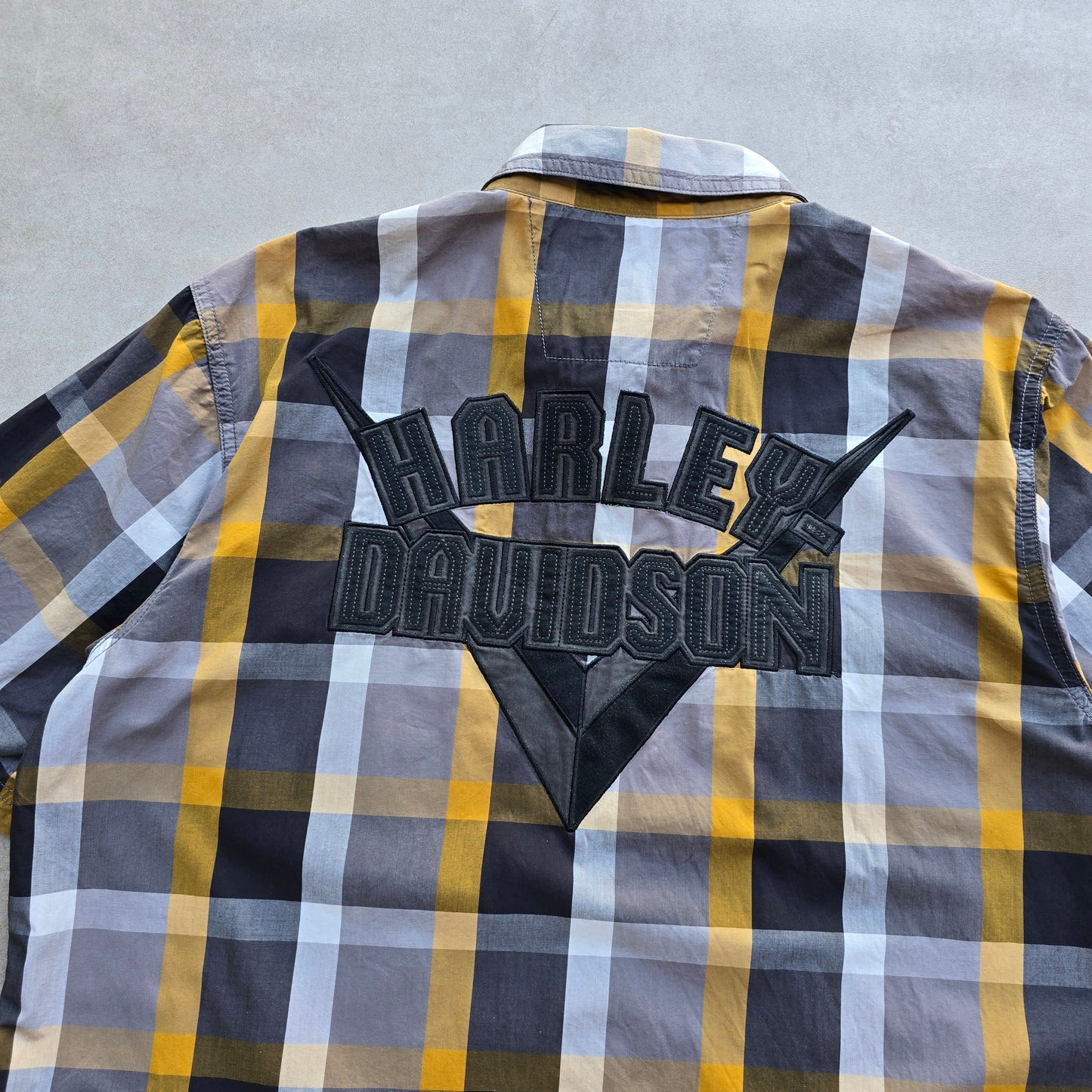 Harley Davison Short Sleeve Button Up Shirt - L
