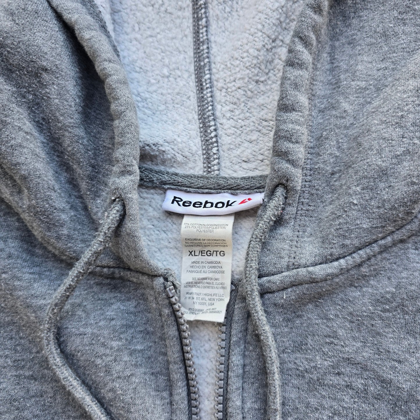 Reebok Full Zip Hoodie - L/XL