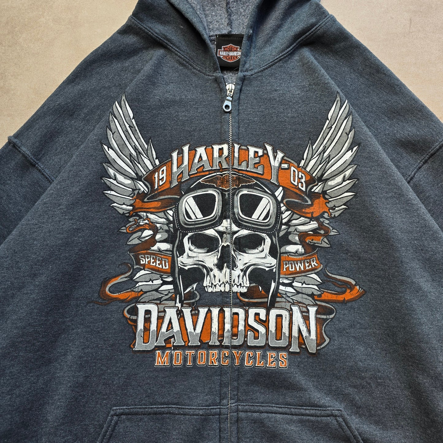Harley Davidson Full Zip Hoodie - L
