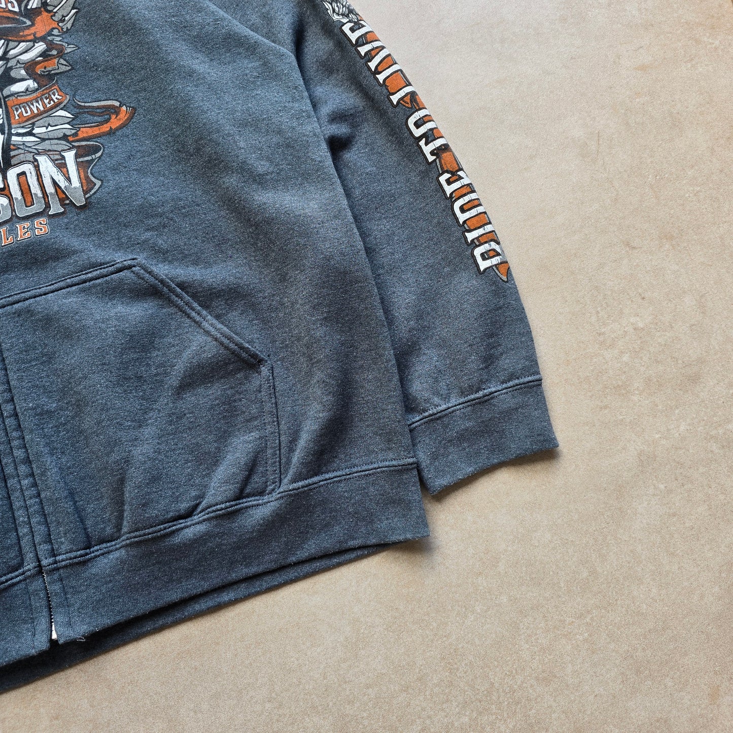 Harley Davidson Full Zip Hoodie - L