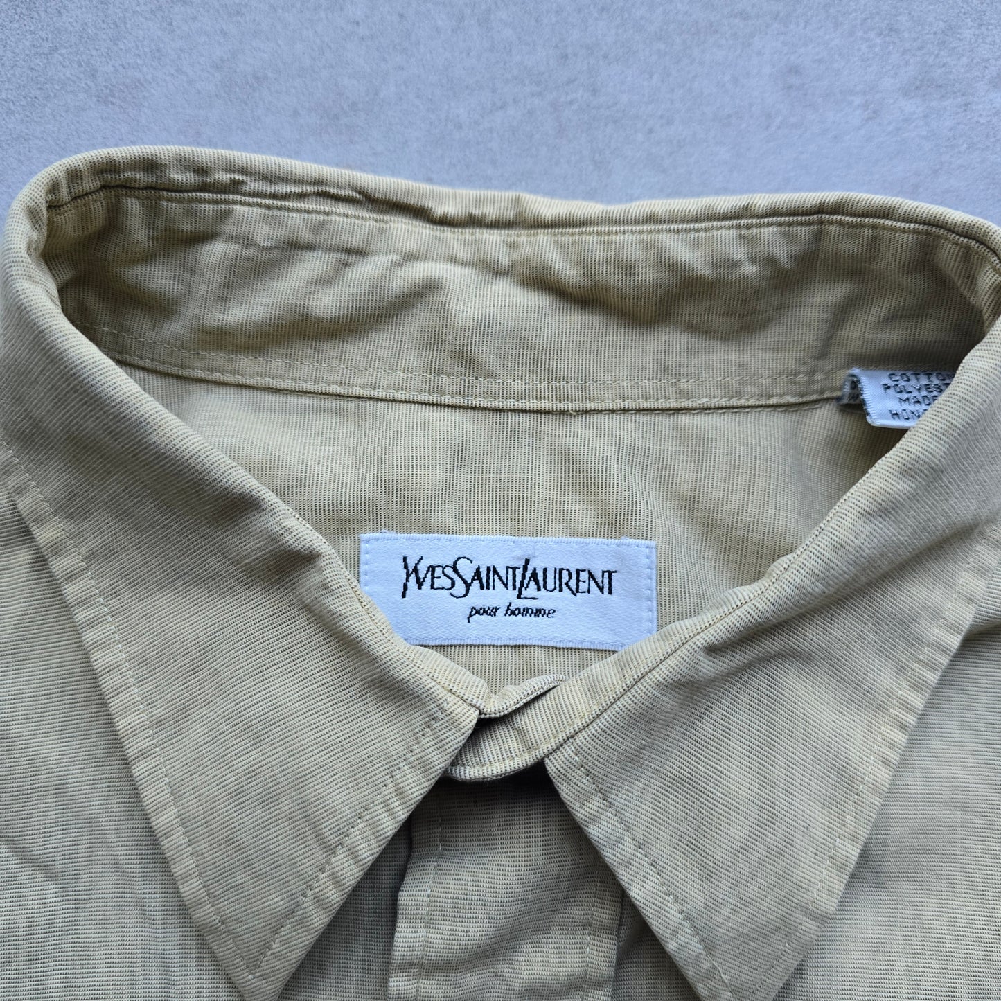 Vintage YSL Long Sleeve Button Up Cuff Link Shirt - L