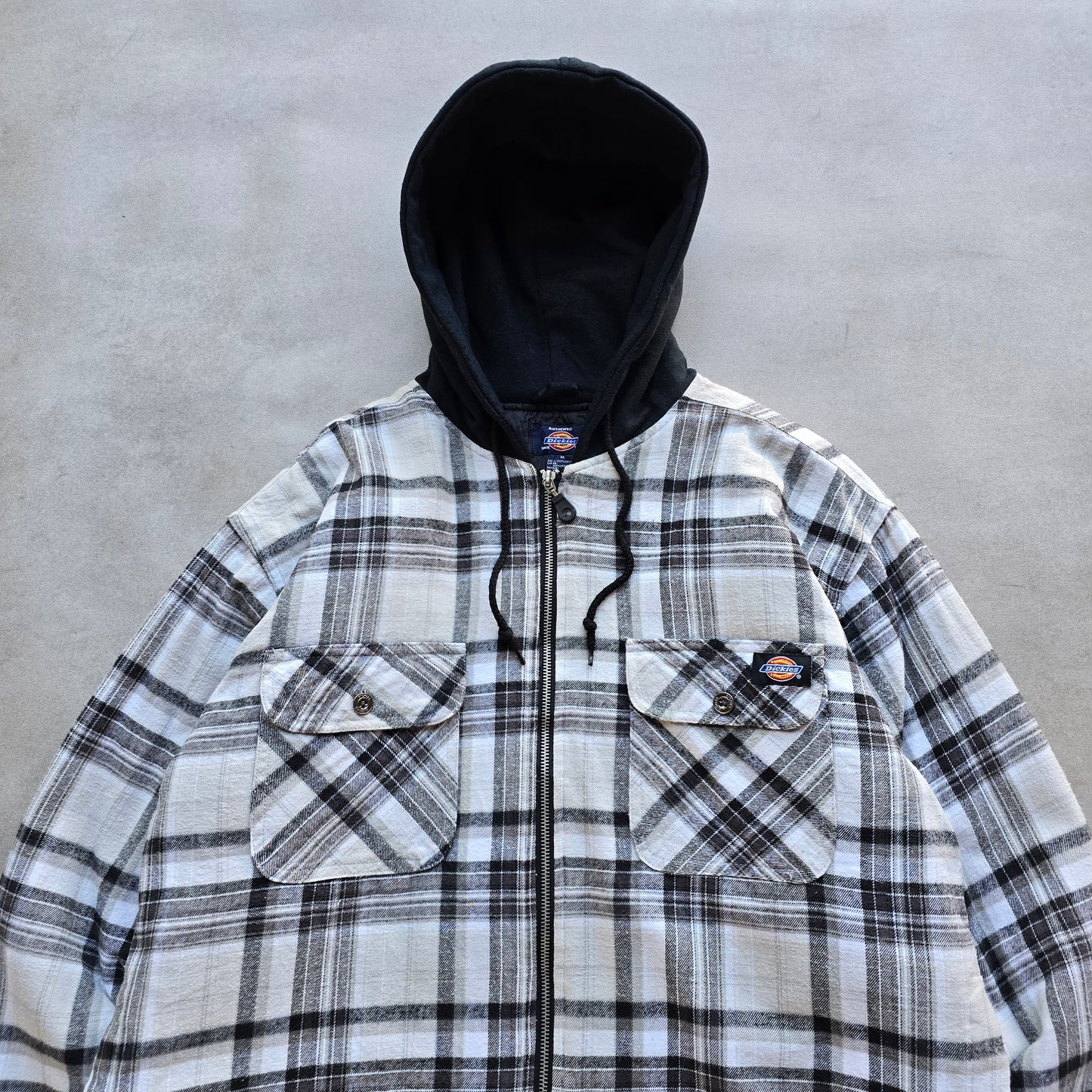 Vintage Dickies Flannel Plaid Hooded Jacket - M/L